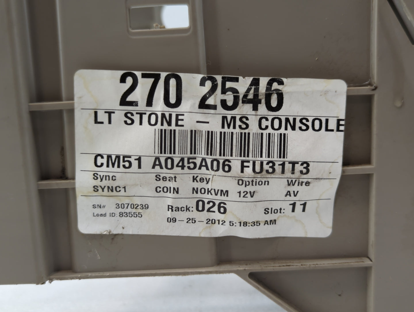 2012-2014 Ford Focus Overhead Roof Console Interior Dome Light Beige - Oemusedautoparts1.com