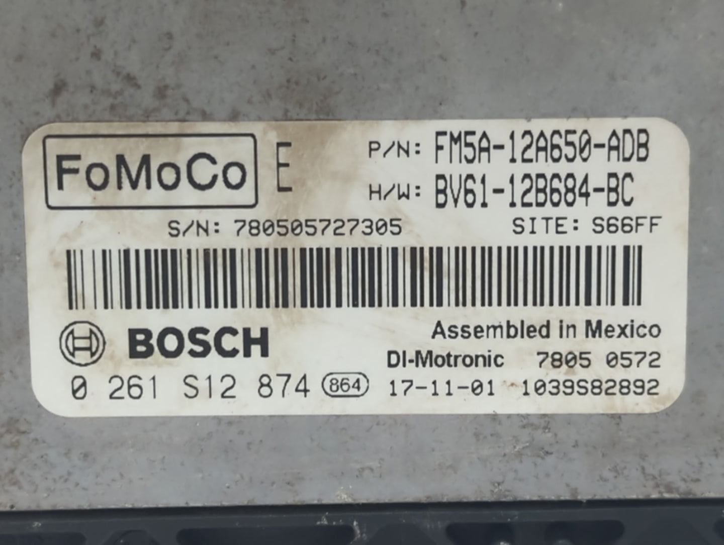 2013-2018 Ford Focus PCM Engine Control Computer ECU ECM PCU OEM P/N:FM5A12A650AGA FM5A-12A650-ADB Fits OEM Used Auto Parts 
