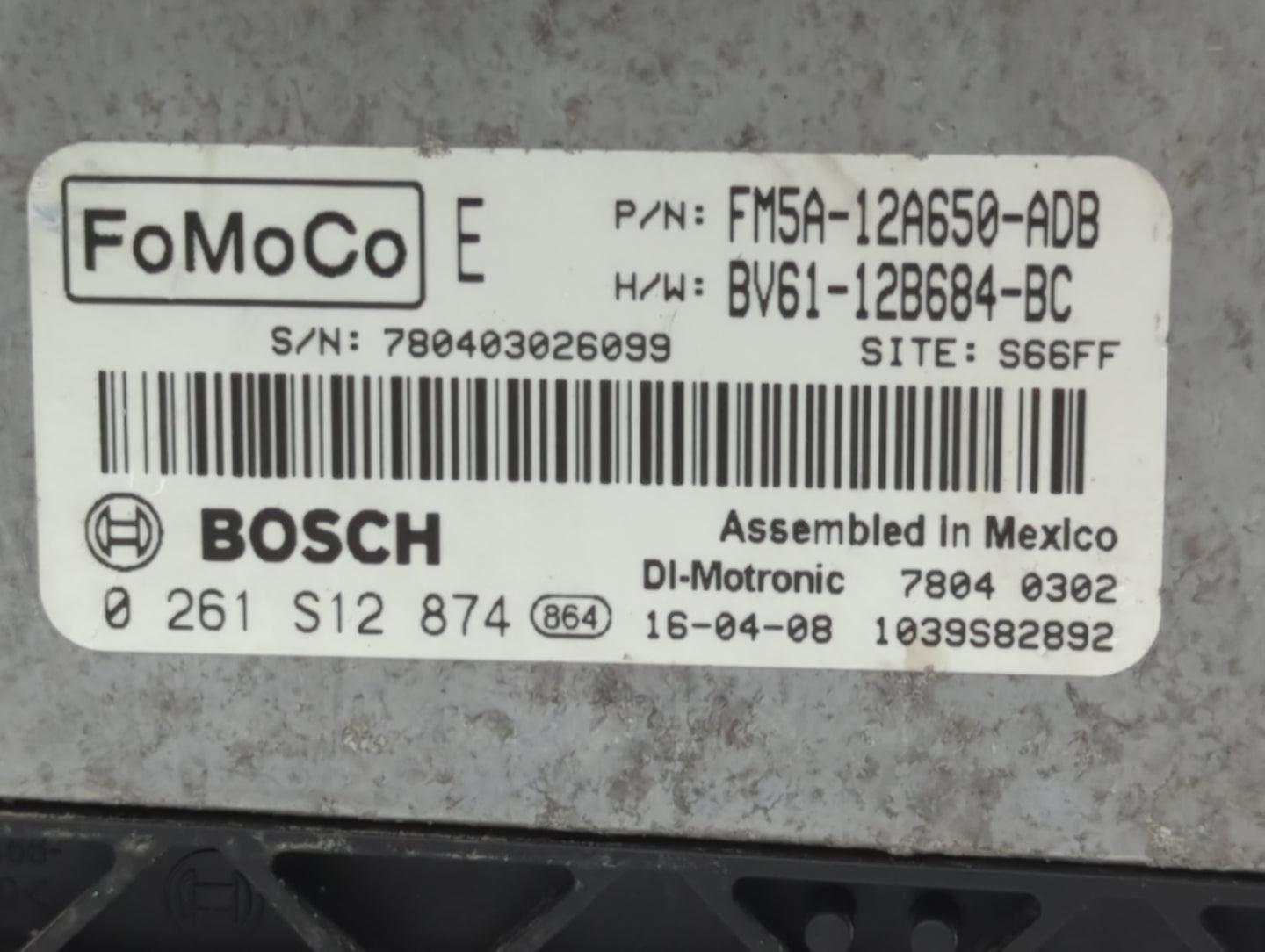 2013-2018 Ford Focus PCM Engine Control Computer ECU ECM PCU OEM P/N:FM5A12A650AGA FM5A-12A650-ADB Fits OEM Used Auto Parts 