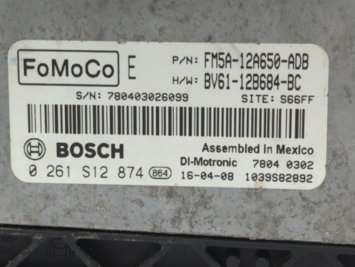 2013-2018 Ford Focus PCM Engine Control Computer ECU ECM PCU OEM P/N:FM5A12A650AGA FM5A-12A650-ADB Fits OEM Used Auto Parts 