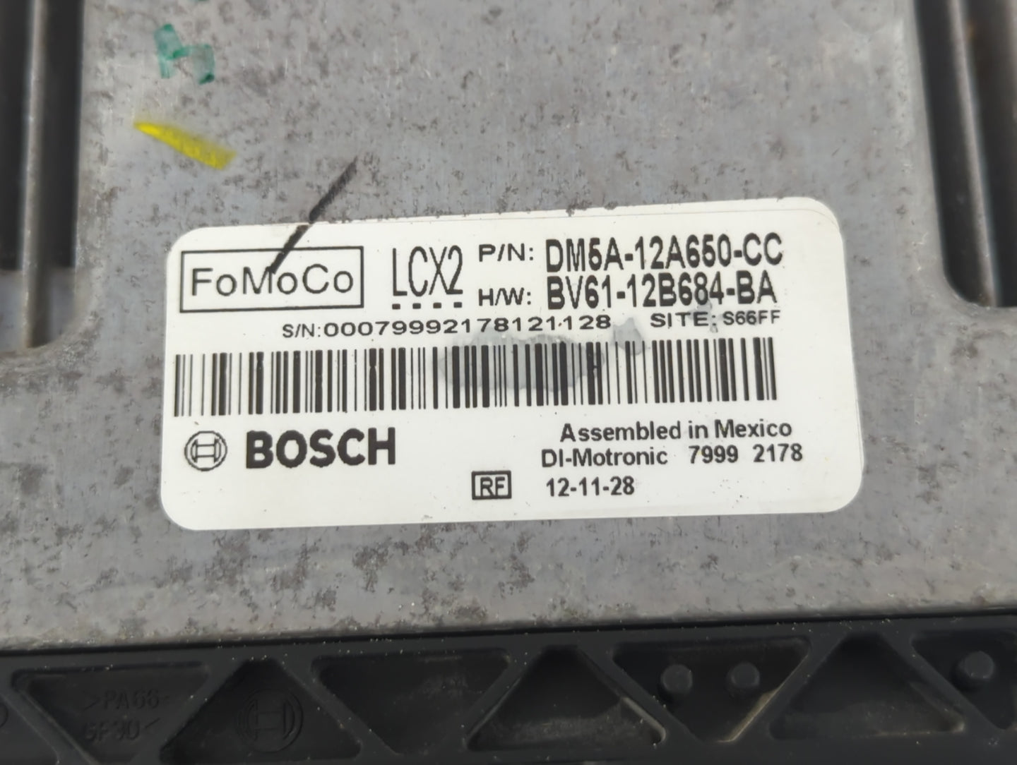 2012-2013 Ford Focus PCM Engine Control Computer ECU ECM PCU OEM P/N:BV61-12B684-BA DM5A-12A650-CC Fits Fits 2012 2013 OEM U