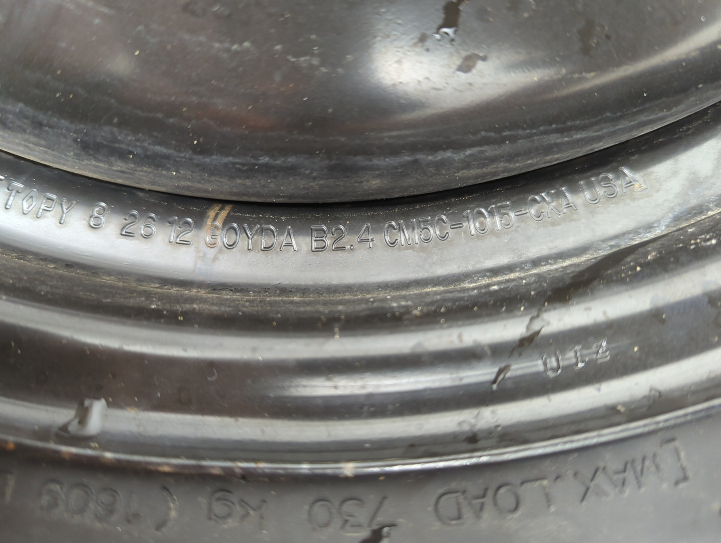 2012-2018 Ford Focus Spare Donut Tire Wheel Rim Oem 853056 - Oemusedautoparts1.com