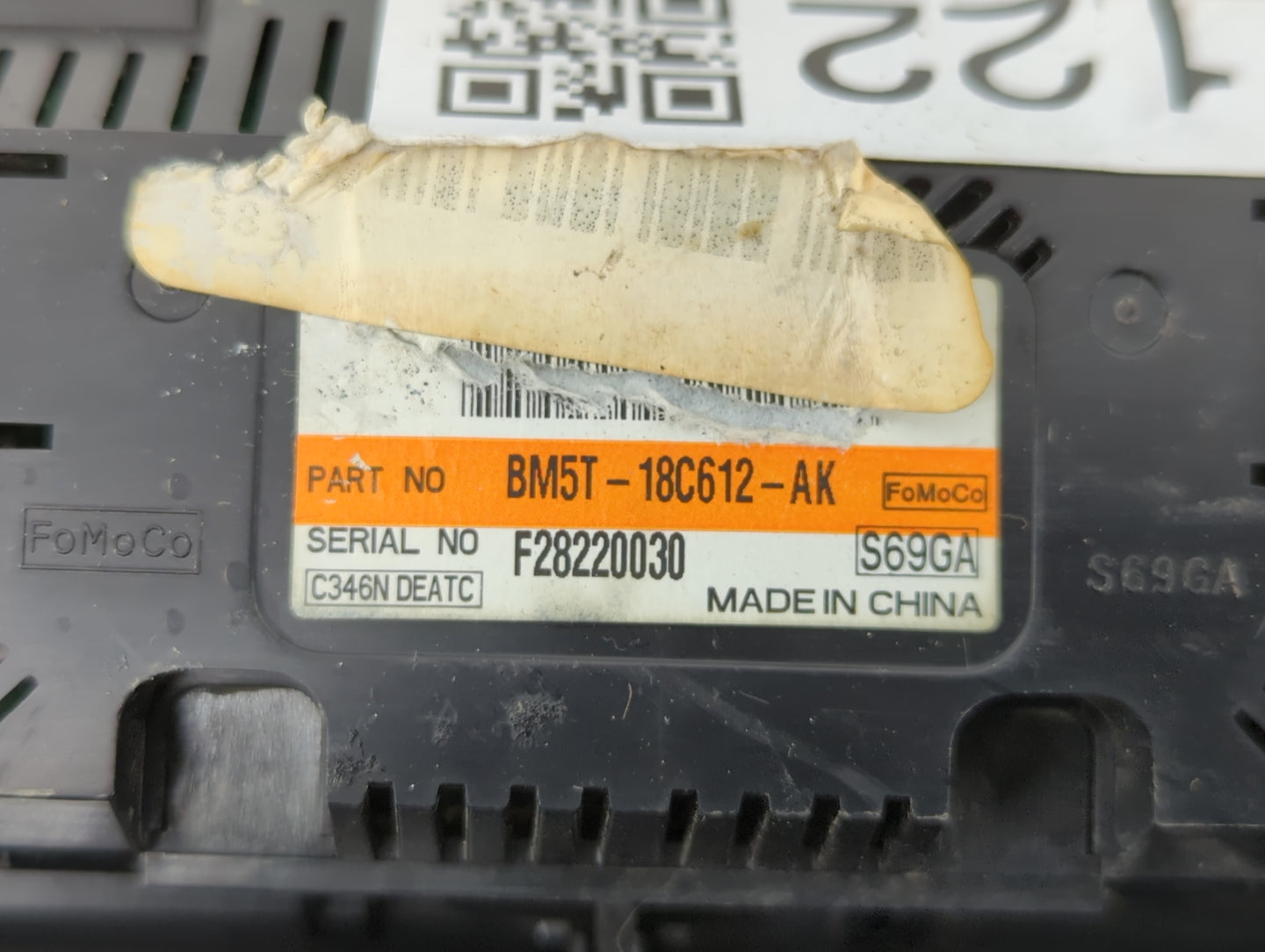 2013 Ford Focus Climate Control Module Temperature AC/Heater Replacement P/N:BM5T-18C612-AL BM5T-18C612-AK Fits Fits 2014 OE