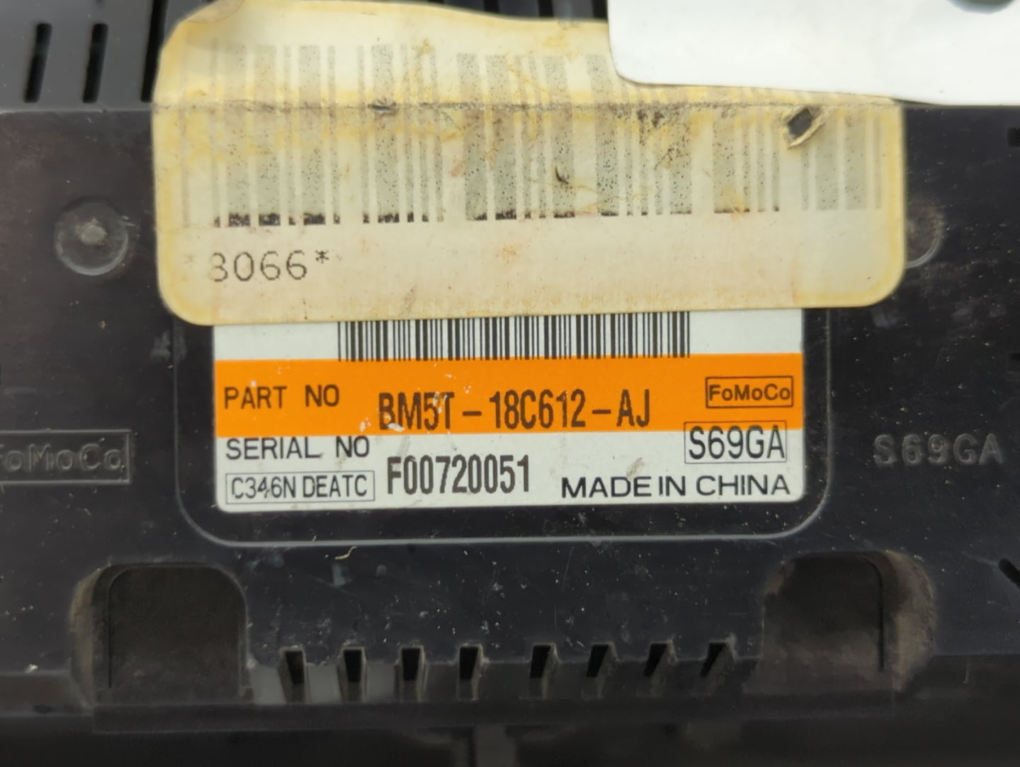 2013 Ford Ford Climate Control Module Temperature AC/Heater Replacement P/N:BM5T-18C612-AJ Fits Fits 2014 OEM Used Auto Part