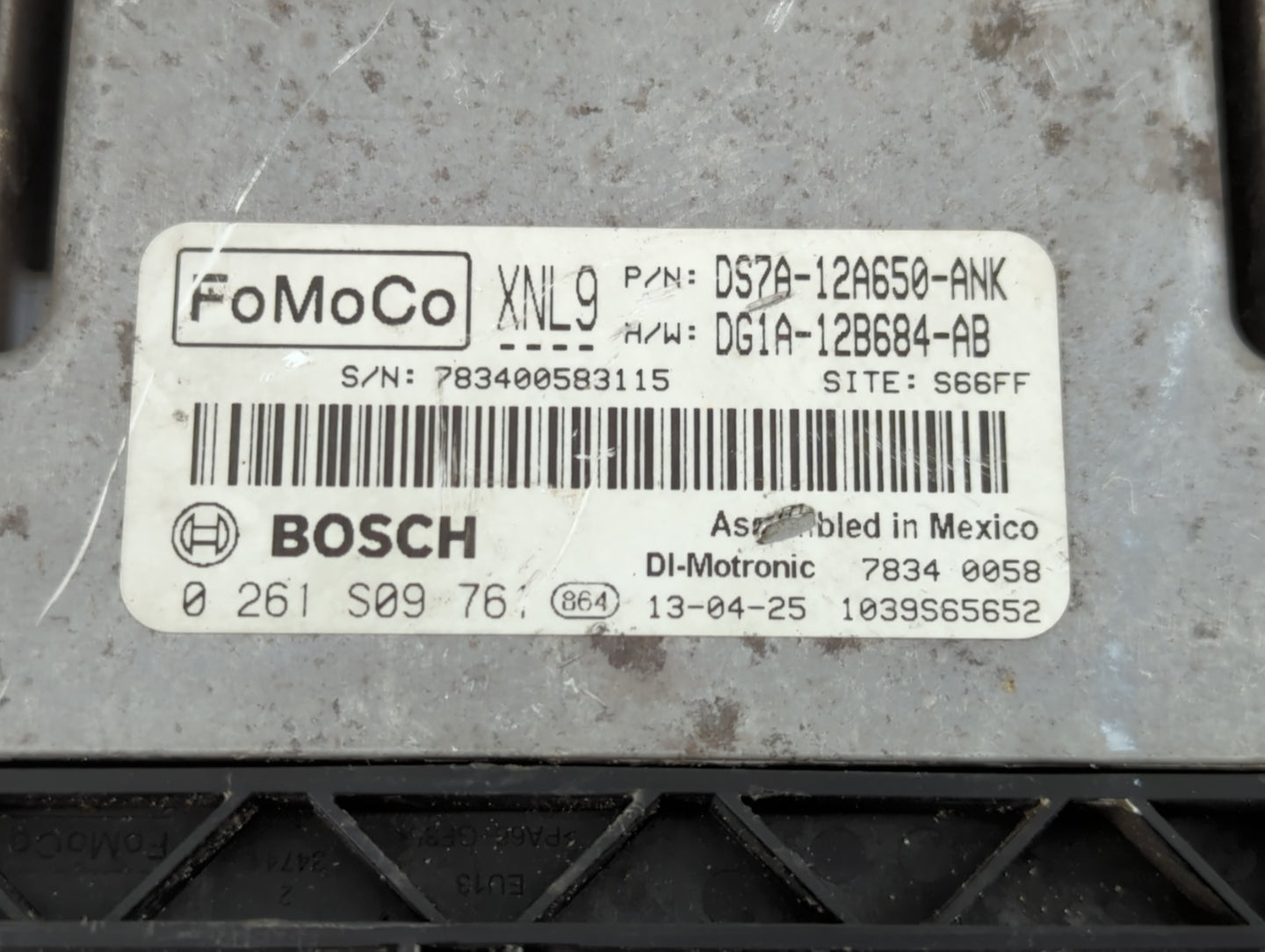 2013 Ford Fusion PCM Engine Control Computer ECU ECM PCU OEM P/N:DS7A-12A650-ANK Fits OEM Used Auto Parts - Oemusedautoparts