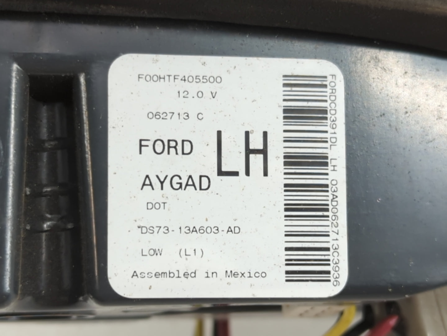 2013-2016 Ford Fusion Tail Light Assembly Driver Left OEM P/N:DS73-13A603-AD Fits Fits 2013 2014 2015 2016 OEM Used Auto Par