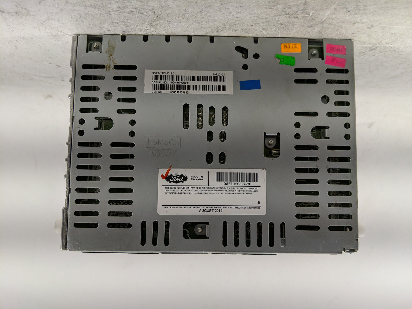 2013-2015 Ford Fusion Radio AM FM Cd Player Receiver Replacement P/N:DS7T-19C107-BH Fits Fits 2013 2014 2015 OEM Used Auto P