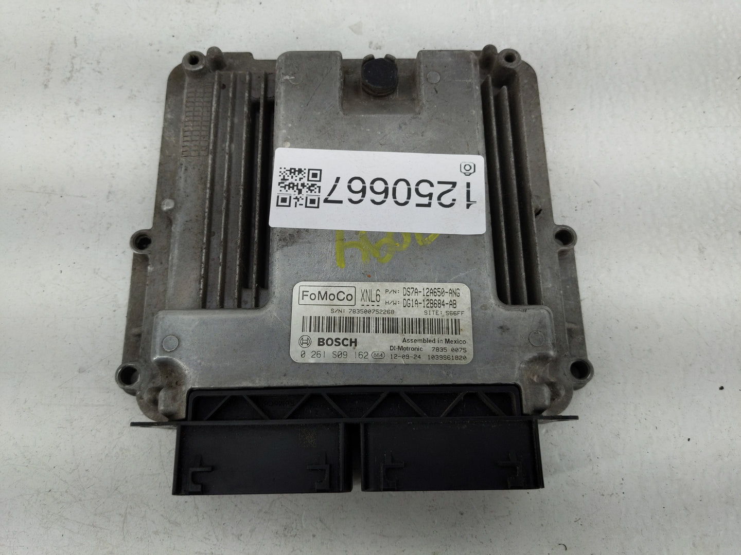 2013 Ford Fusion PCM Engine Control Computer ECU ECM PCU OEM P/N:0 261 S09 580 DS7A-12A650-ANJ Fits OEM Used Auto Parts - Oe