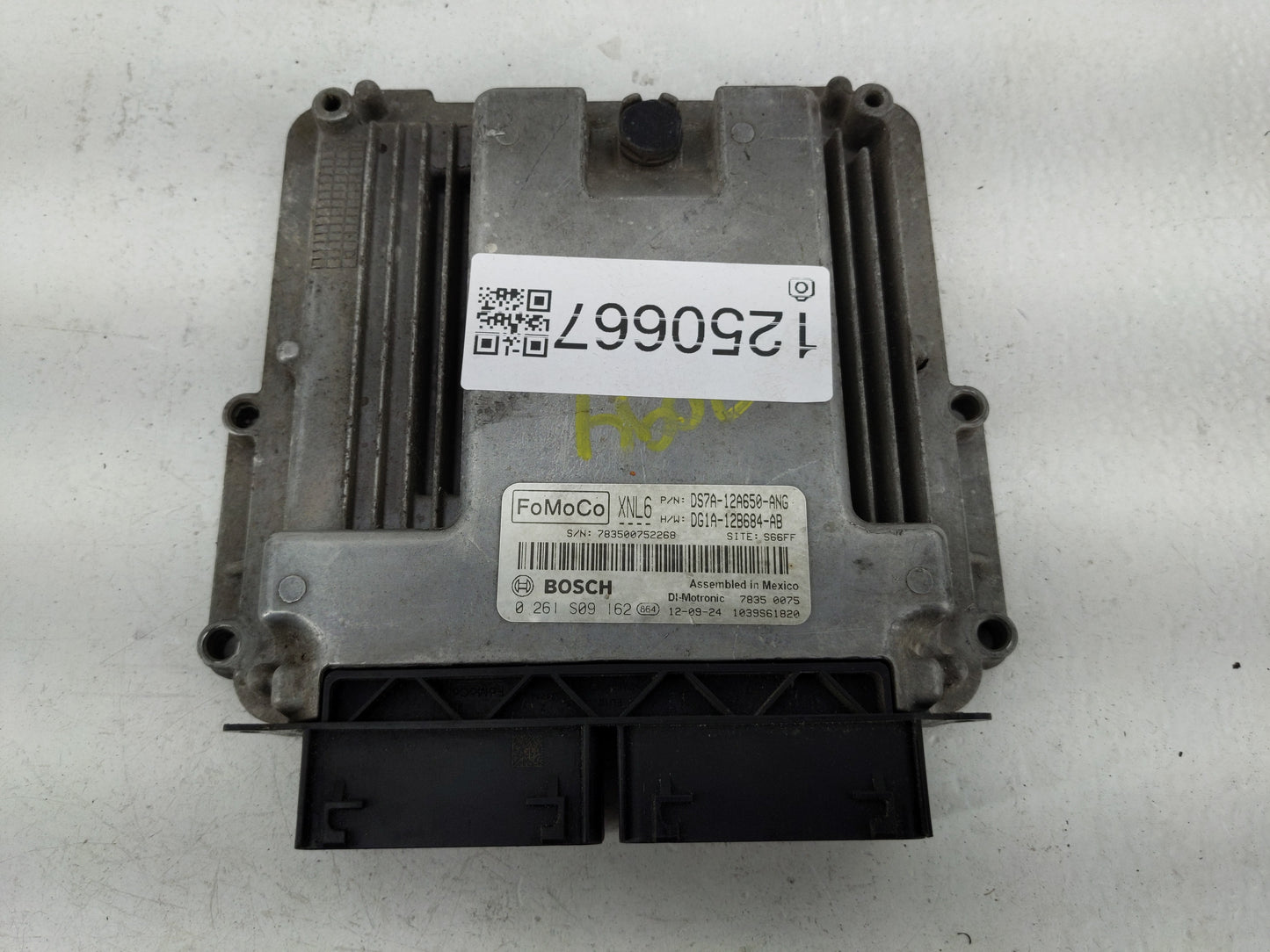 2013 Ford Fusion PCM Engine Control Computer ECU ECM PCU OEM P/N:0 261 S09 580 DS7A-12A650-ANJ Fits OEM Used Auto Parts - Oe