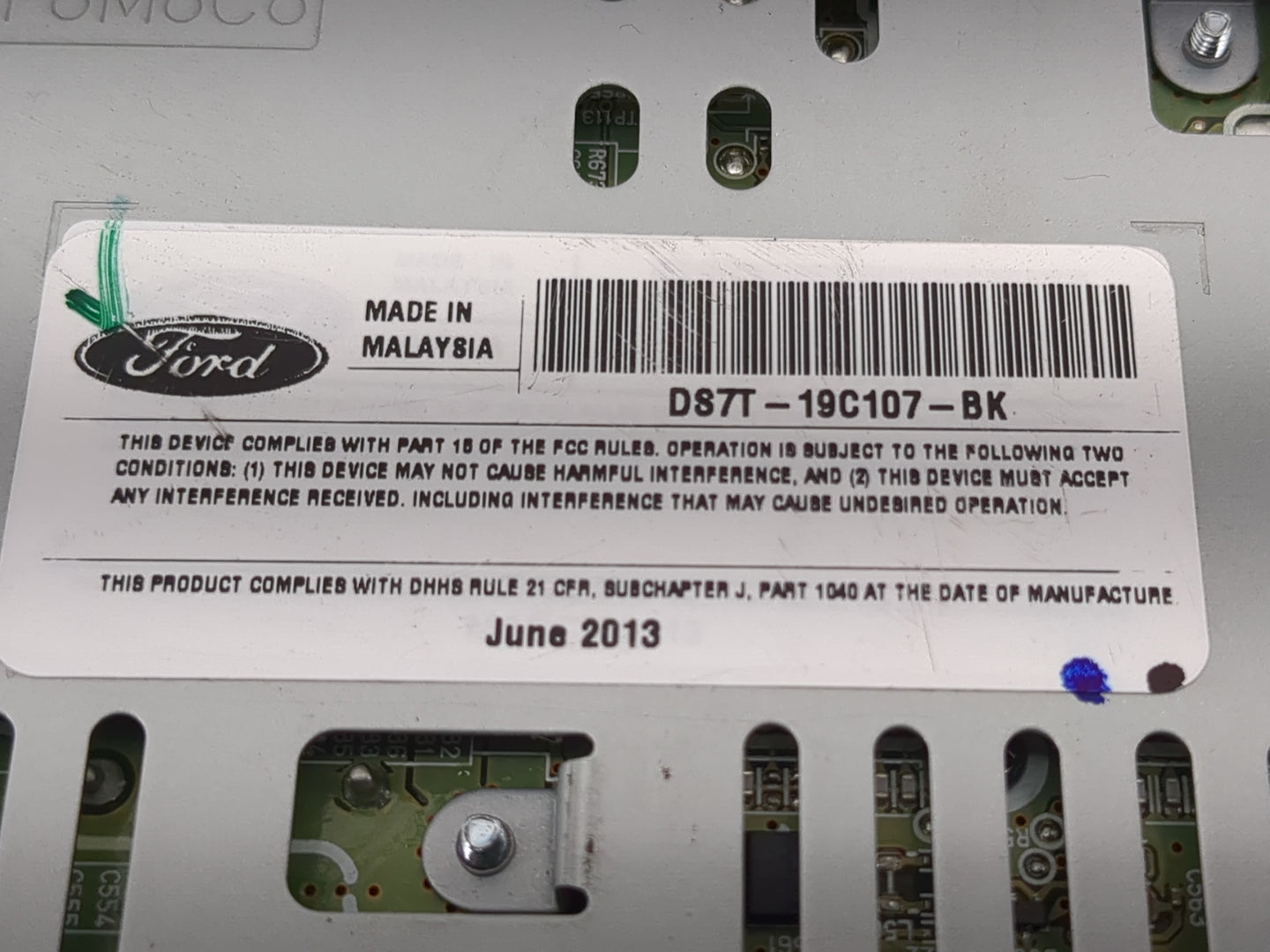 2013-2015 Ford Fusion Radio AM FM Cd Player Receiver Replacement P/N:DS7T-19C107-BK Fits Fits 2013 2014 2015 OEM Used Auto P