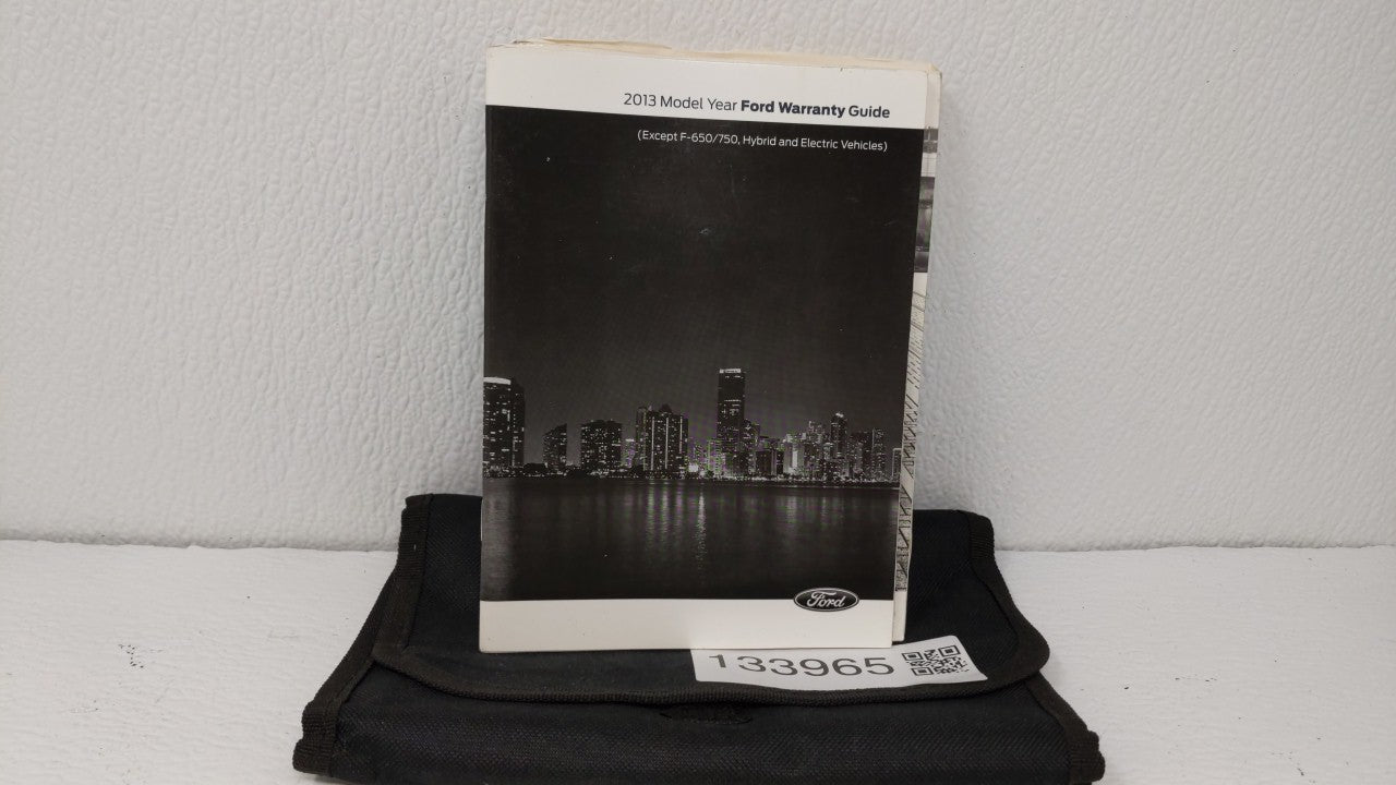 2013 Ford Fusion Owners Manual Book Guide OEM Used Auto Parts - Oemusedautoparts1.com