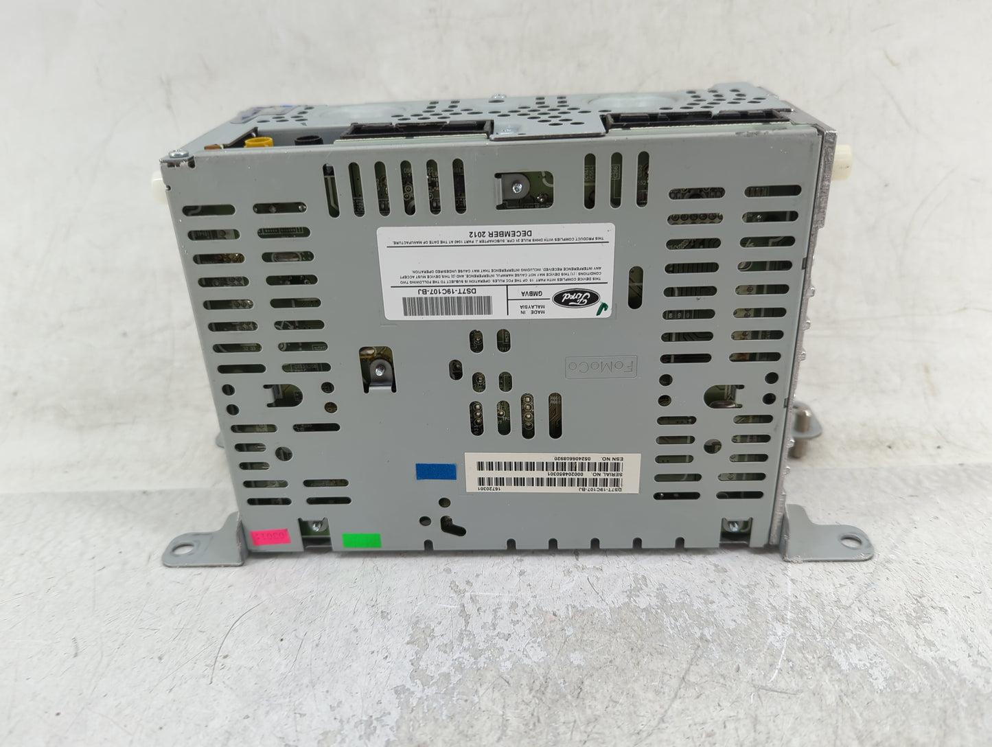 2013-2015 Ford Fusion Radio AM FM Cd Player Receiver Replacement P/N:DS7T-19C107-BJ Fits Fits 2013 2014 2015 OEM Used Auto P