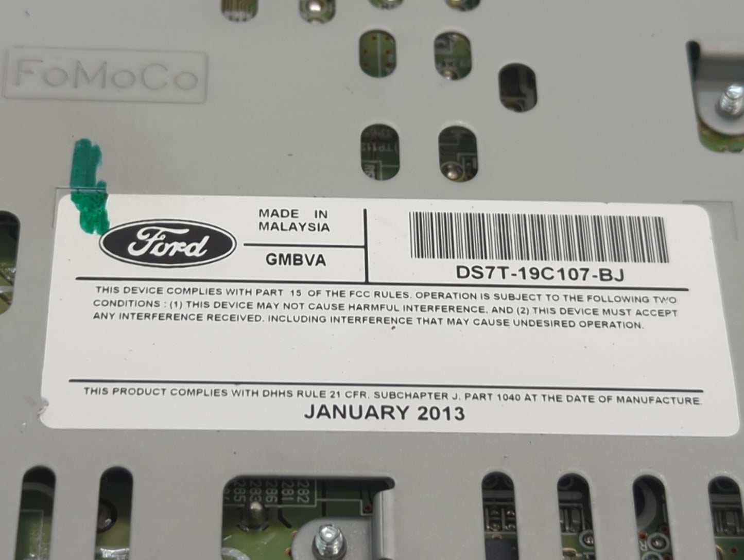 2013-2015 Ford Fusion Radio AM FM Cd Player Receiver Replacement P/N:DS7T-19C107-BJ Fits Fits 2013 2014 2015 OEM Used Auto P
