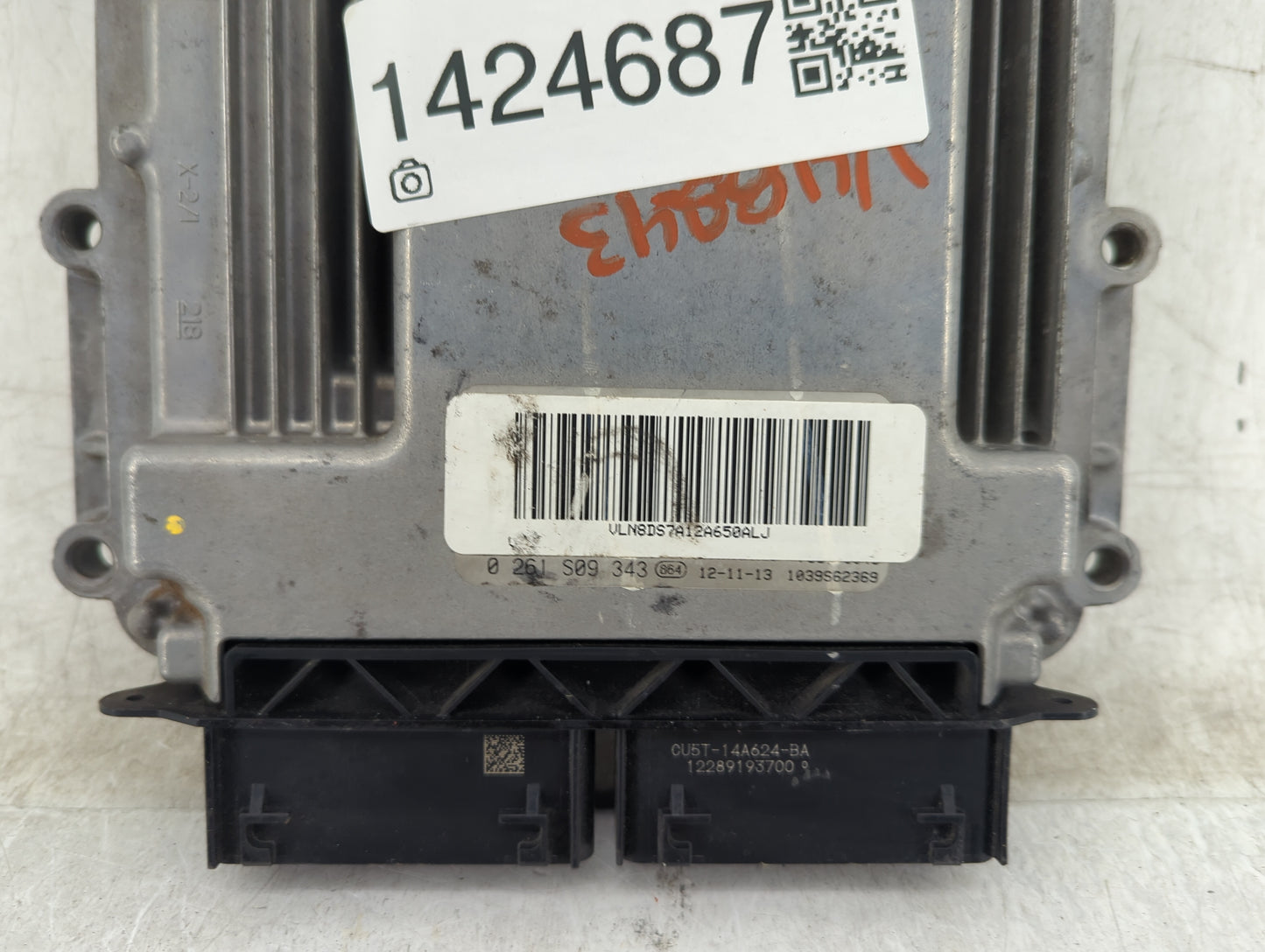 2013 Ford Fusion PCM Engine Control Computer ECU ECM PCU OEM P/N:0261S09343 CU5T-14A624-BA, 12289193700 Fits OEM Used Auto P