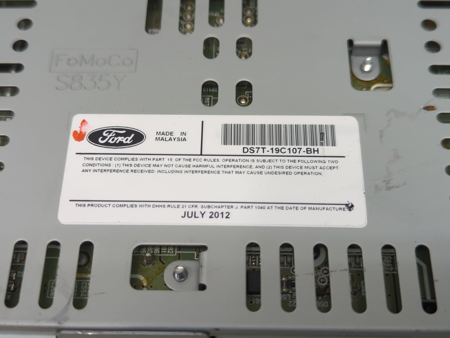 2013-2015 Ford Fusion Radio AM FM Cd Player Receiver Replacement P/N:DS7T-19C107-BH Fits Fits 2013 2014 2015 OEM Used Auto P
