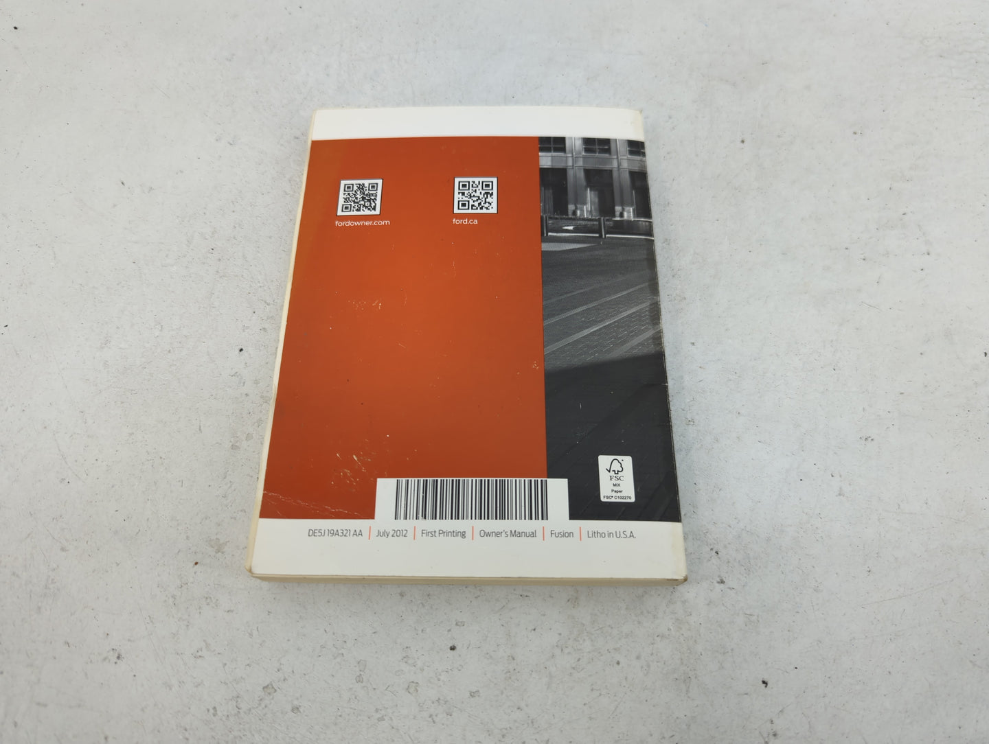 2013 Ford Fusion Owners Manual Book Guide P/N:20120706212512 OEM Used Auto Parts - Oemusedautoparts1.com