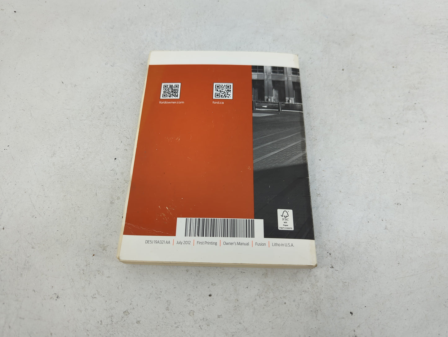 2013 Ford Fusion Owners Manual Book Guide P/N:20120706212512 OEM Used Auto Parts - Oemusedautoparts1.com