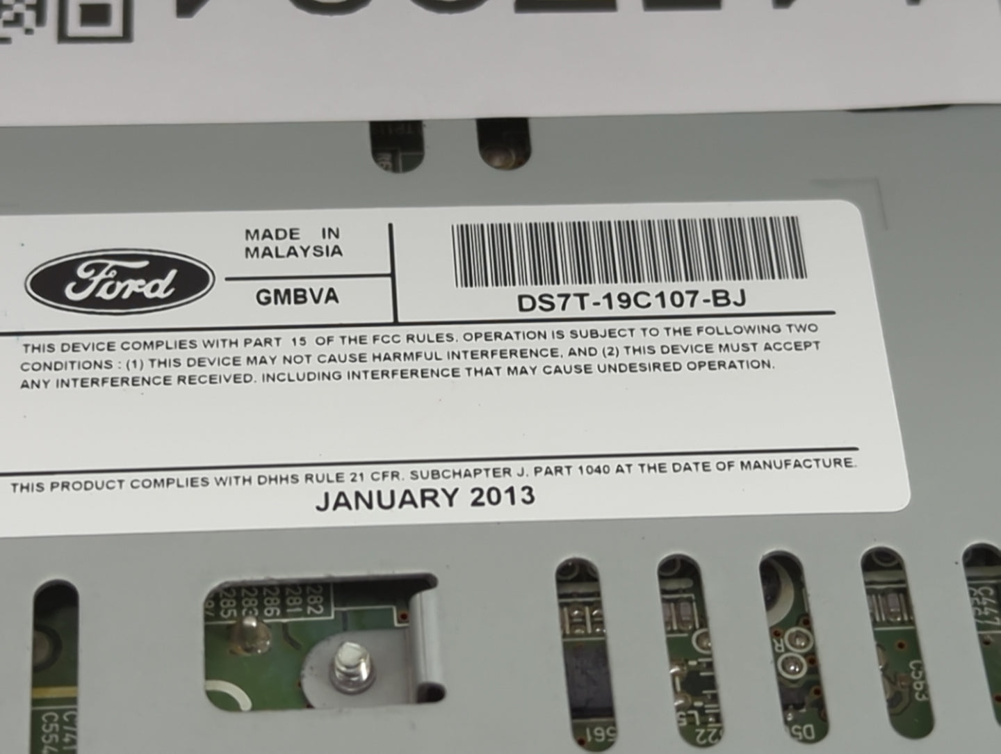 2013-2015 Ford Fusion Radio AM FM Cd Player Receiver Replacement P/N:DS7T-19C107-BJ Fits Fits 2013 2014 2015 OEM Used Auto P