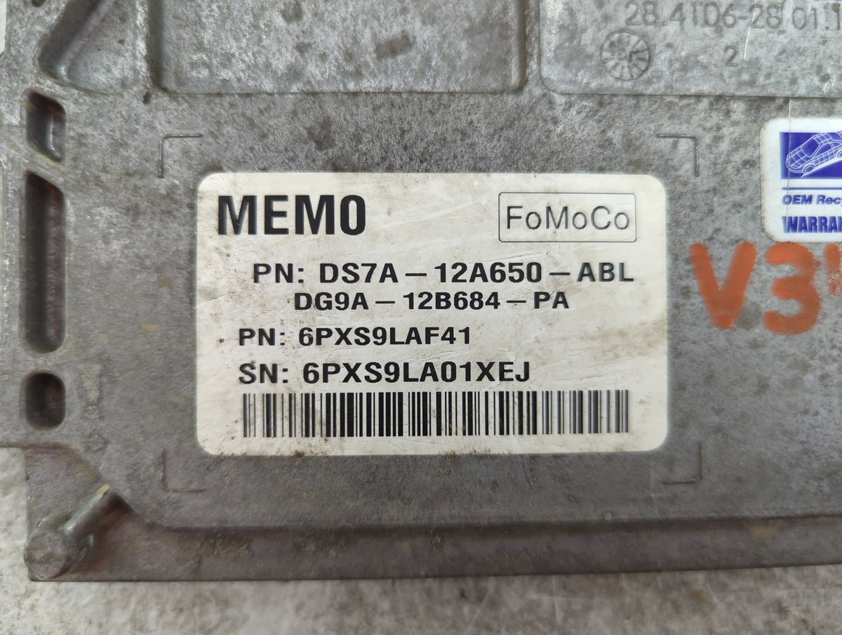 2013 Ford Fusion PCM Engine Control Computer ECU ECM PCU OEM P/N:DS7A-12A650-ABL DG9A-12B684-PA, 6PXS9LAF41 Fits OEM Used Au