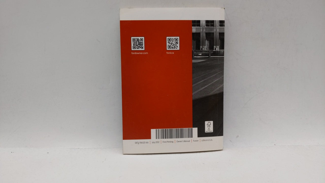 2013 Ford Fusion Owners Manual Book Guide OEM Used Auto Parts - Oemusedautoparts1.com