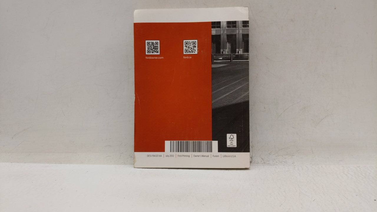 2013 Ford Fusion Owners Manual Book Guide OEM Used Auto Parts - Oemusedautoparts1.com