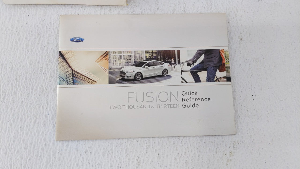 2013 Ford Fusion Owners Manual Book Guide OEM Used Auto Parts - Oemusedautoparts1.com