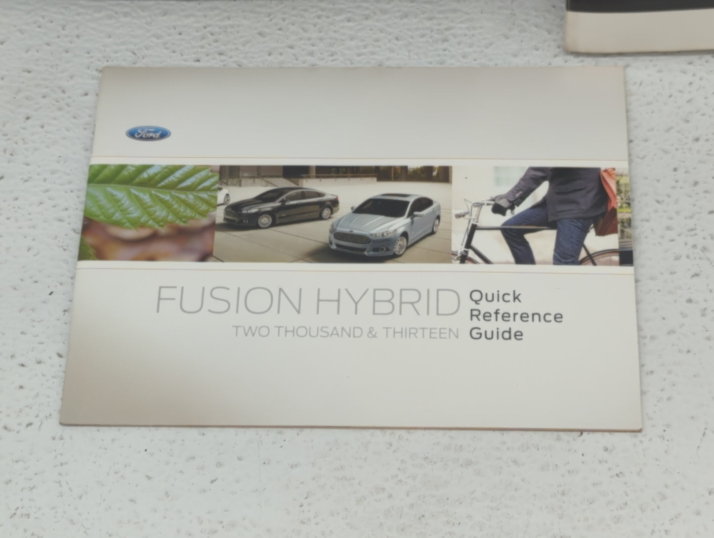 2013 Ford Fusion Owners Manual Book Guide OEM Used Auto Parts - Oemusedautoparts1.com