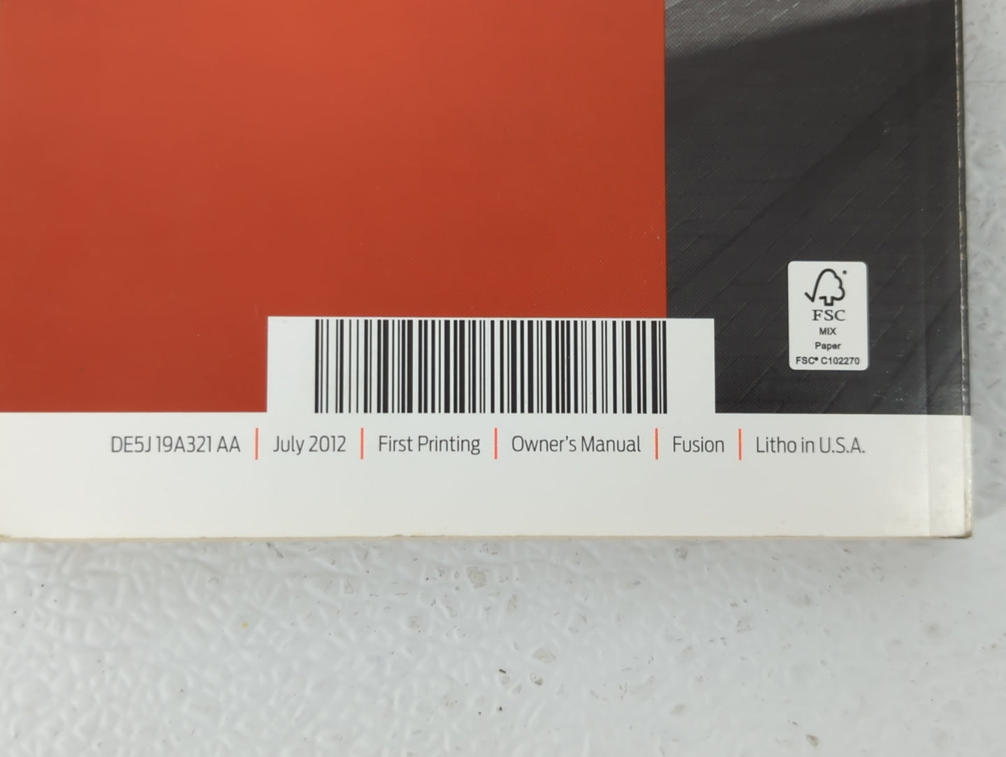 2013 Ford Fusion Owners Manual Book Guide OEM Used Auto Parts - Oemusedautoparts1.com