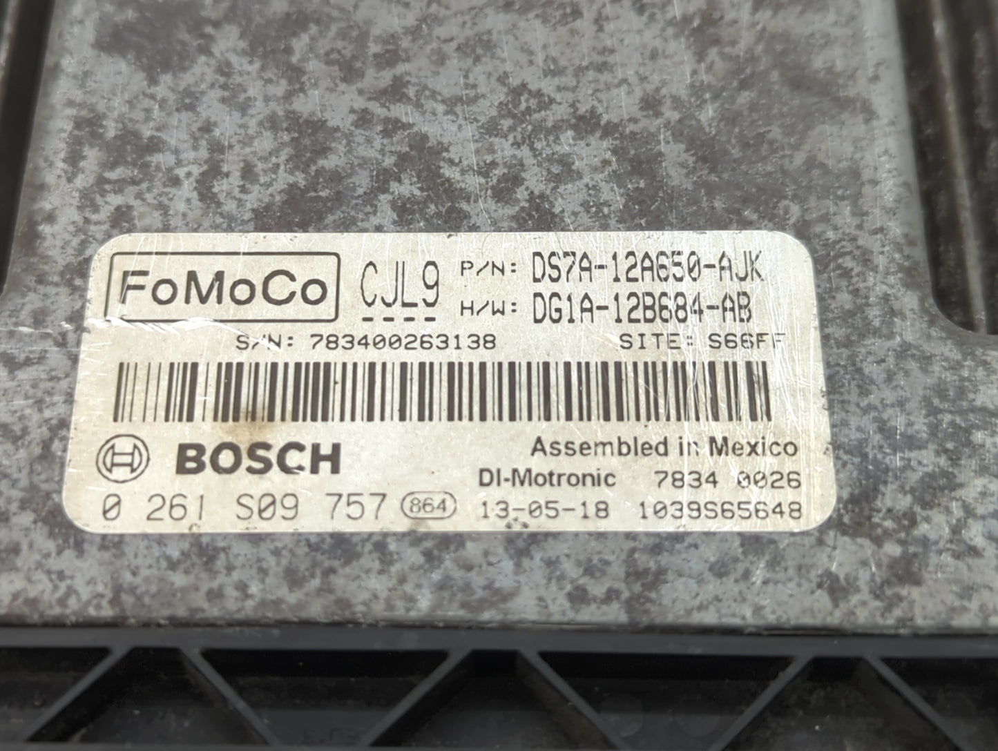 2013 Ford Fusion PCM Engine Control Computer ECU ECM PCU OEM P/N:DS7A-12A650-ANK DS7A-12A650-ANG, DG1A-12B684-AB Fits OEM Us