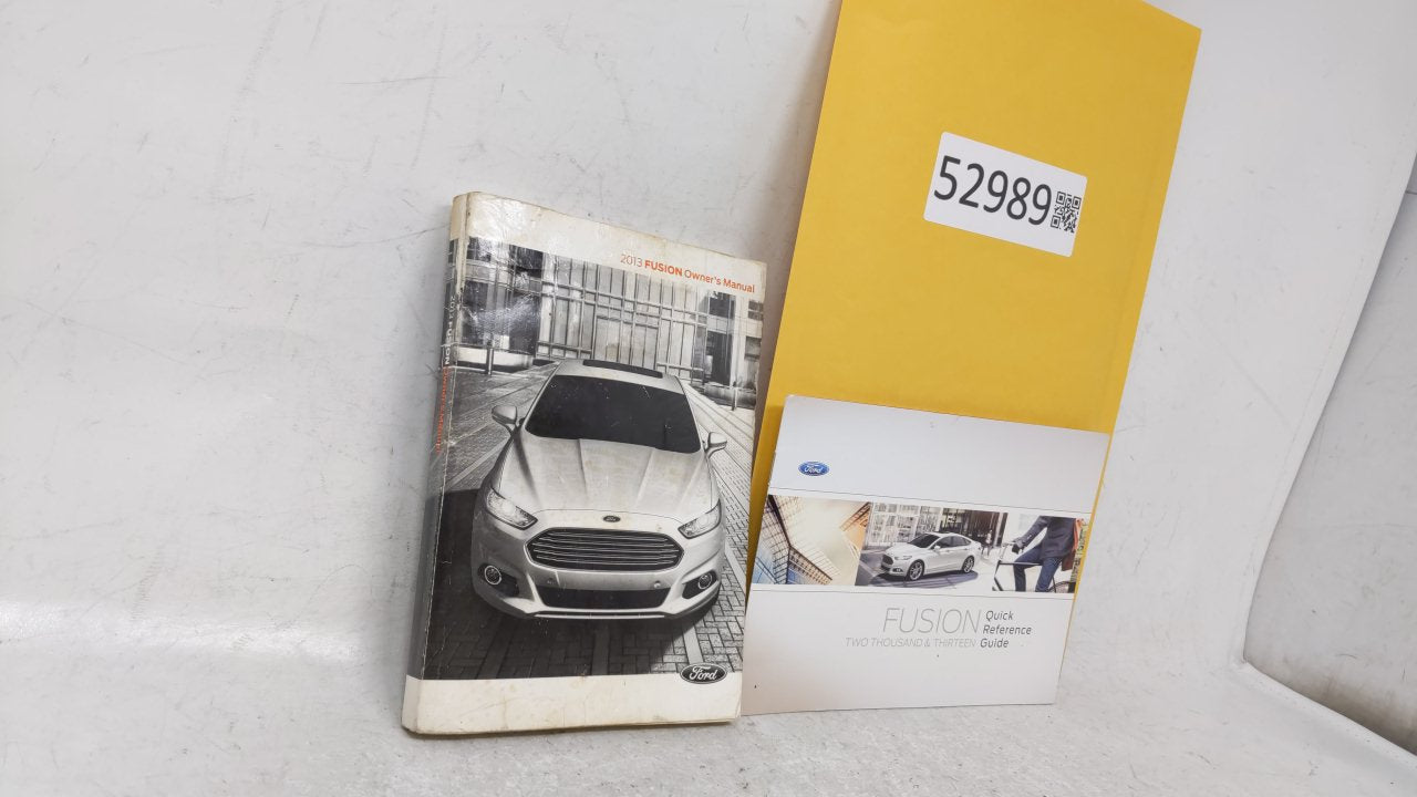 2013 Ford Fusion Owners Manual Book Guide OEM Used Auto Parts - Oemusedautoparts1.com