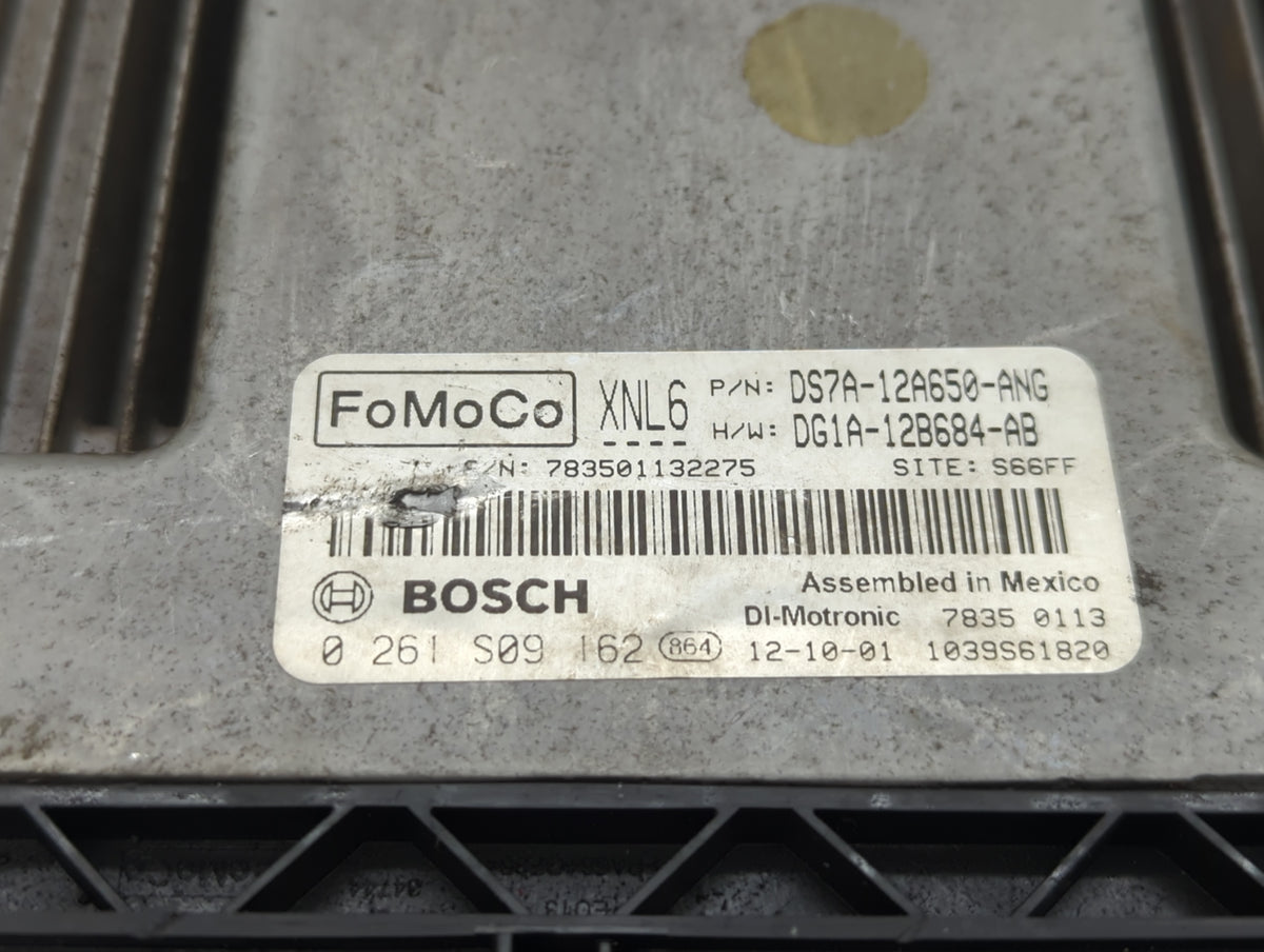 2013 Ford Fusion PCM Engine Control Computer ECU ECM PCU OEM P/N:DS7A-12A650-ANG OEM Used Auto Parts - Oemusedautoparts1.com