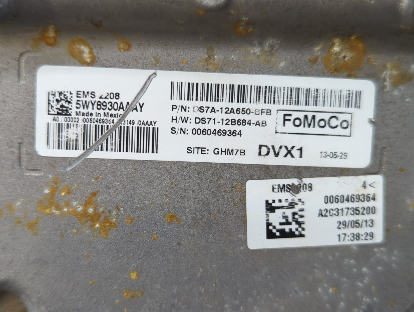 2013 Ford Fusion PCM Engine Control Computer ECU ECM PCU OEM P/N:DS7A-12A650-SFB Fits OEM Used Auto Parts - Oemusedautoparts