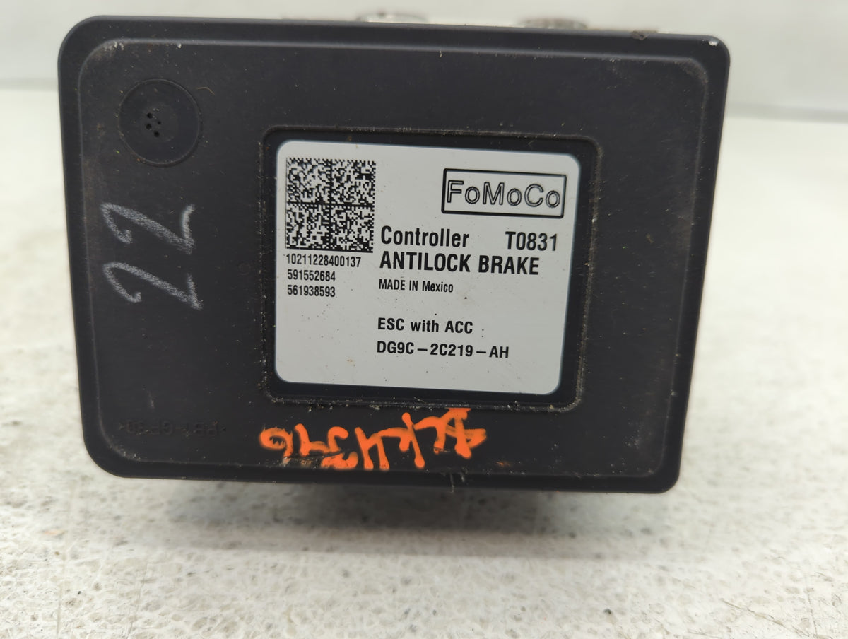 2013 Ford Fusion Anti-Lock Brake ABS Pump Module Actuator OEM P/N:DG9C-2C405-AG DG9C-2C405-AH, DG9C-2C405-FB Fits OEM Used A