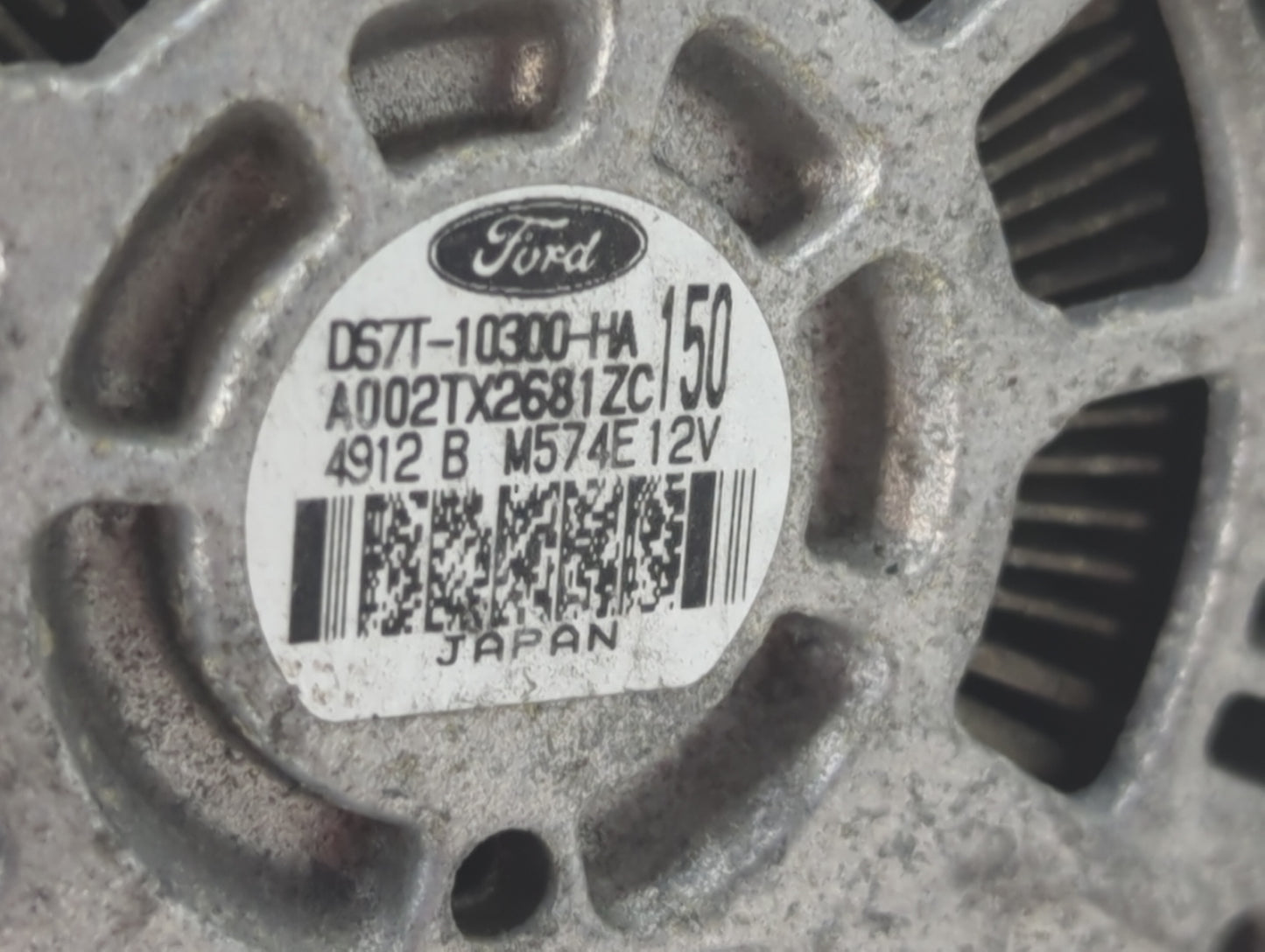 2013-2020 Ford Fusion Alternator Replacement Generator Charging Assembly Engine OEM P/N:DS7T-10300-HA Fits OEM Used Auto Par