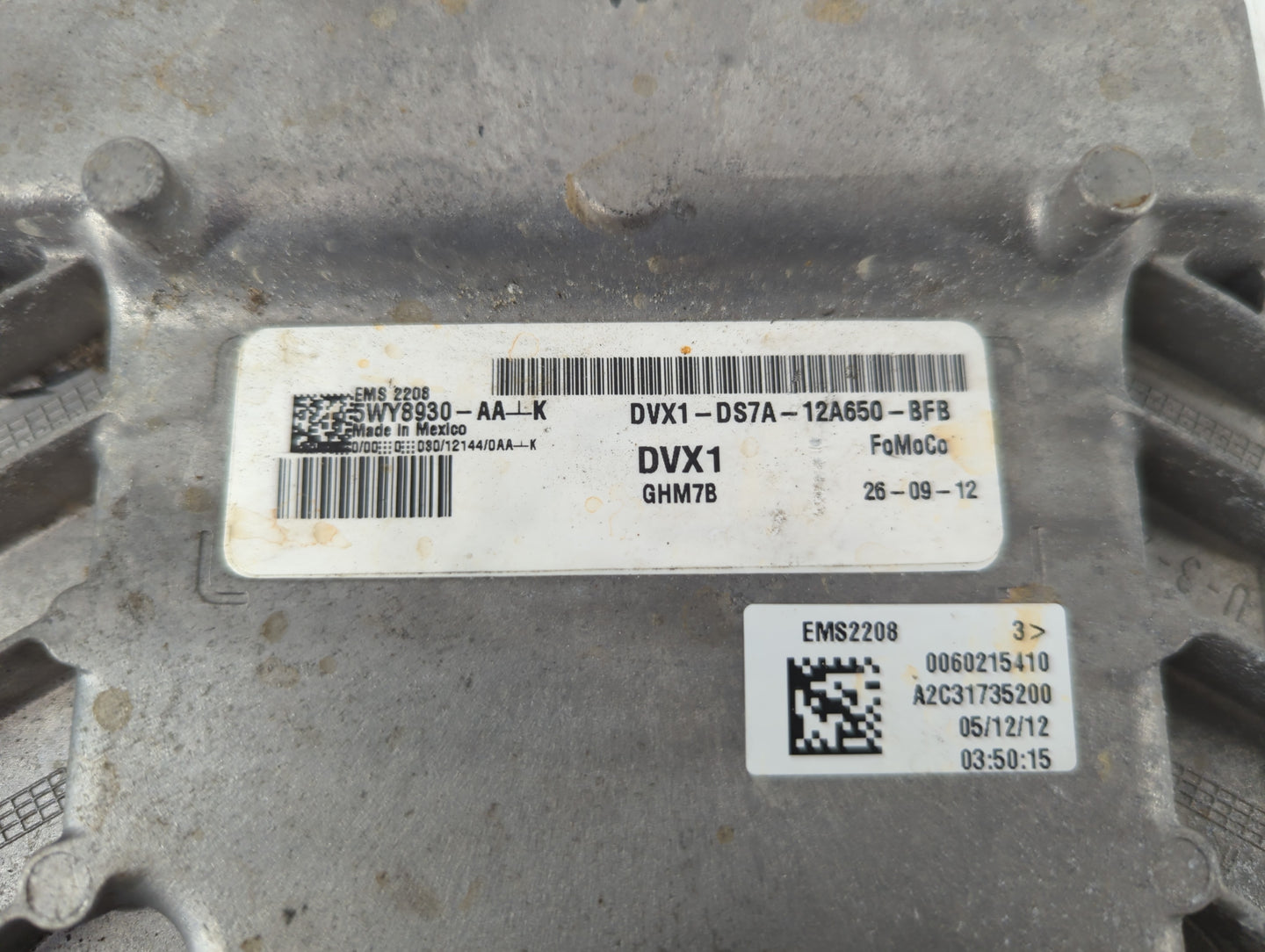 2013 Ford Fusion PCM Engine Control Computer ECU ECM PCU OEM P/N:DVX1-DS7A-12A650-BFB Fits OEM Used Auto Parts - Oemusedauto