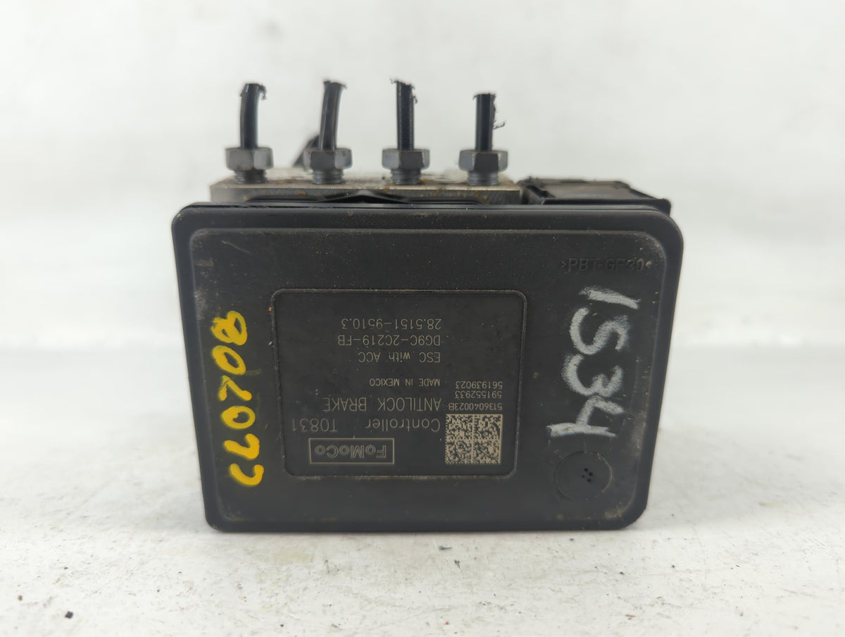2013 Ford Fusion Anti-Lock Brake ABS Pump Module Actuator OEM P/N:DG9C-2C405-FB Fits OEM Used Auto Parts - Oemusedautoparts1