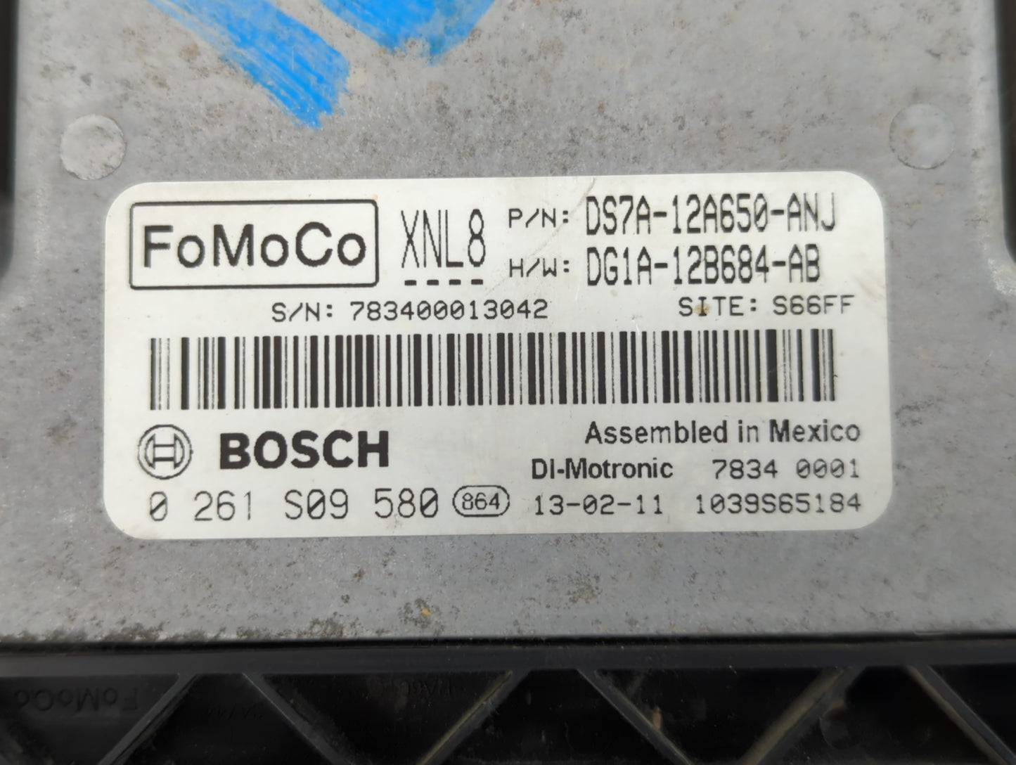 2013 Ford Fusion PCM Engine Control Computer ECU ECM PCU OEM P/N:DS7A-12A650-ANJ Fits OEM Used Auto Parts - Oemusedautoparts
