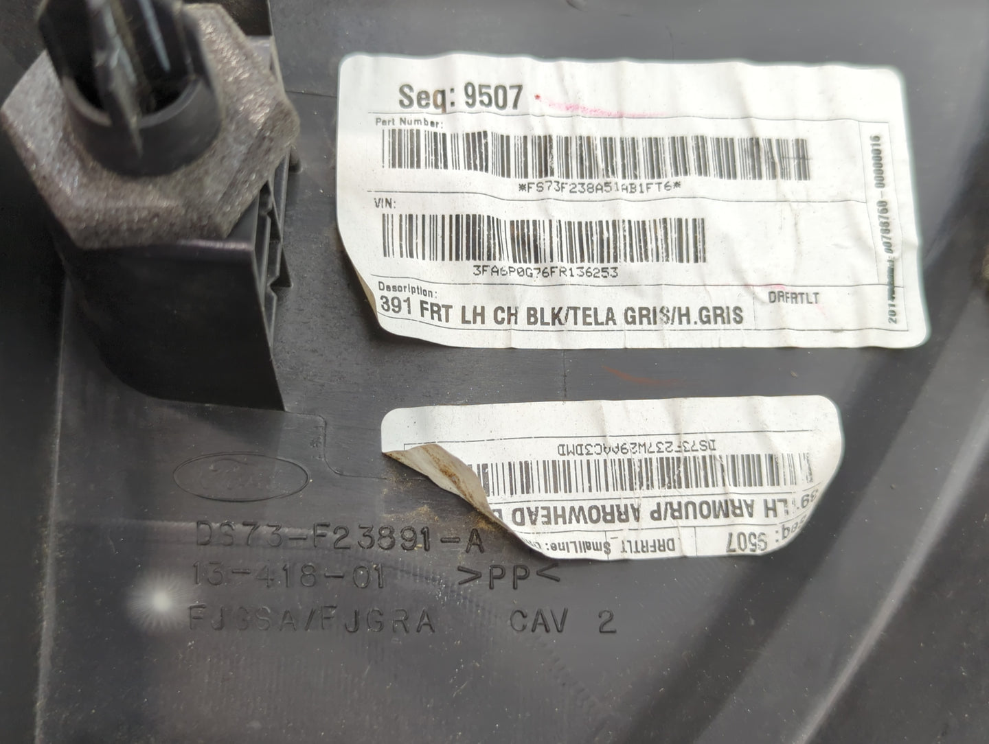2013 Ford Fusion Rear Left Driver Interior Door Panel Trim - Oemusedautoparts1.com