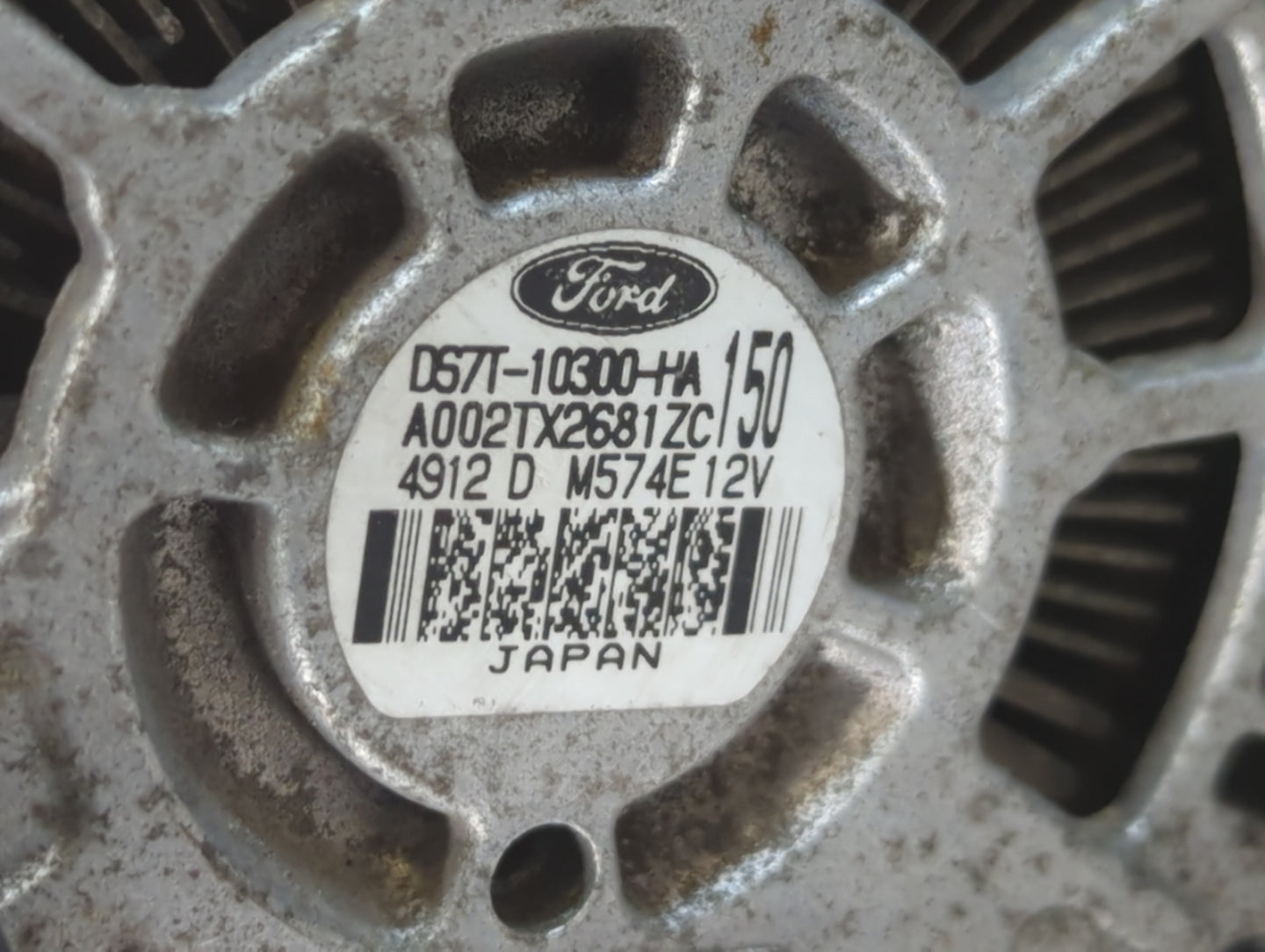 2013-2020 Ford Fusion Alternator Replacement Generator Charging Assembly Engine OEM P/N:DS7T-10300-HA Fits OEM Used Auto Par