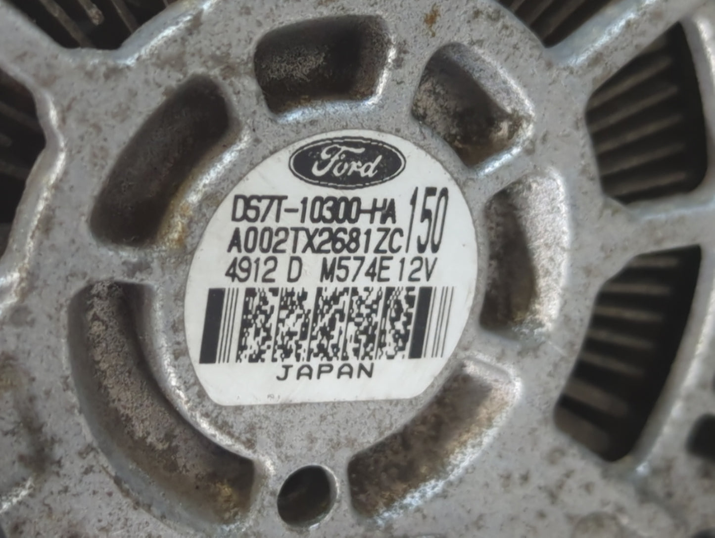 2013-2020 Ford Fusion Alternator Replacement Generator Charging Assembly Engine OEM P/N:DS7T-10300-HA Fits OEM Used Auto Par