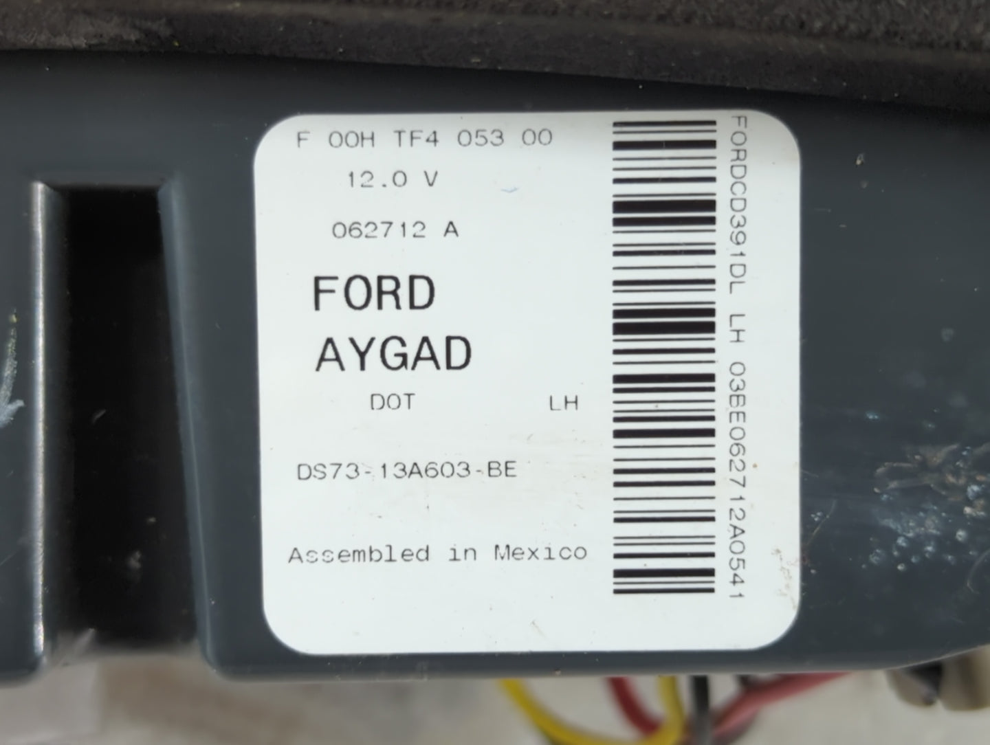 2013-2016 Ford Fusion Tail Light Assembly Driver Left OEM P/N:DS73-13A603-BE Fits Fits 2013 2014 2015 2016 OEM Used Auto Par