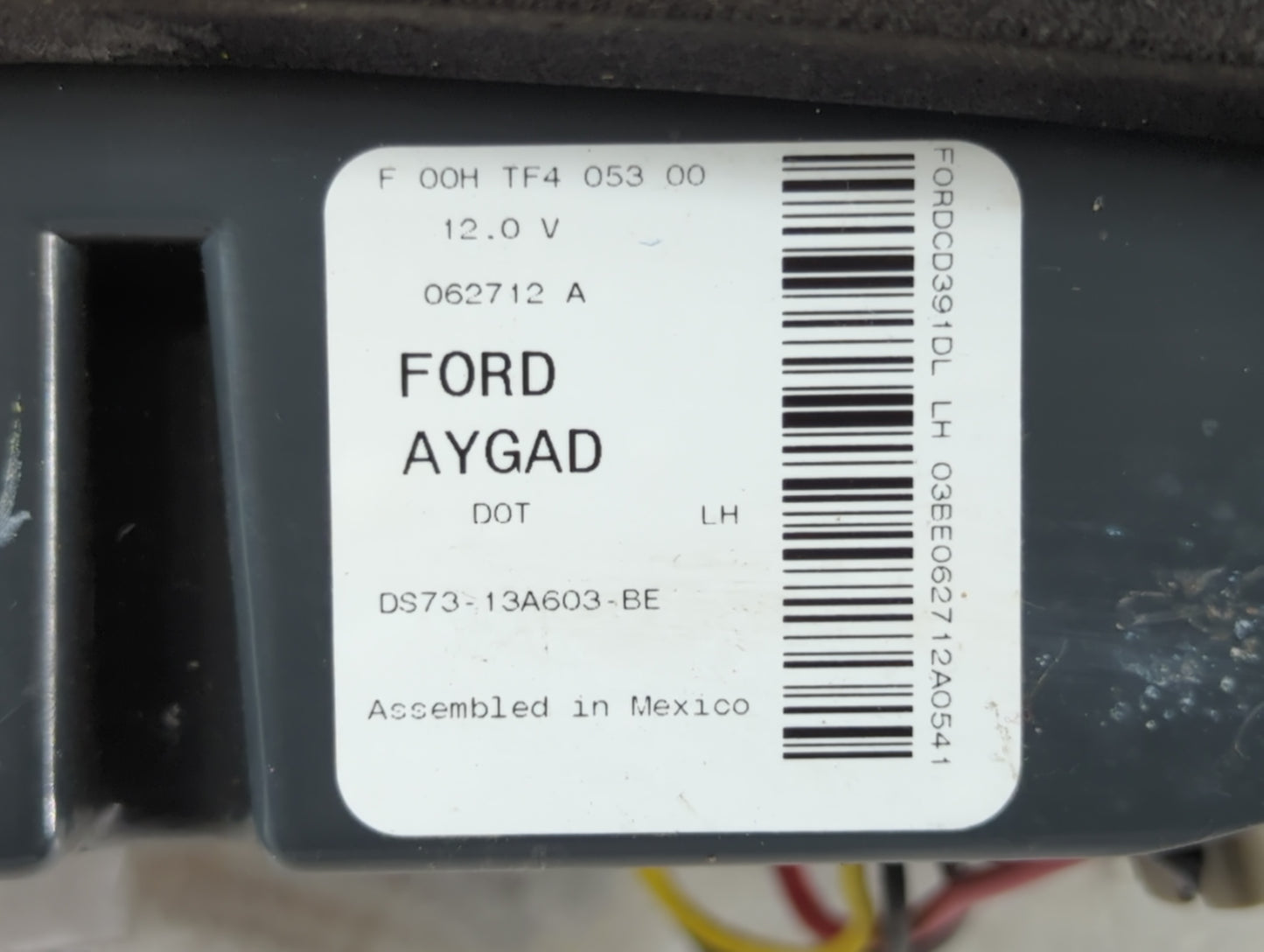 2013-2016 Ford Fusion Tail Light Assembly Driver Left OEM P/N:DS73-13A603-BE Fits Fits 2013 2014 2015 2016 OEM Used Auto Par