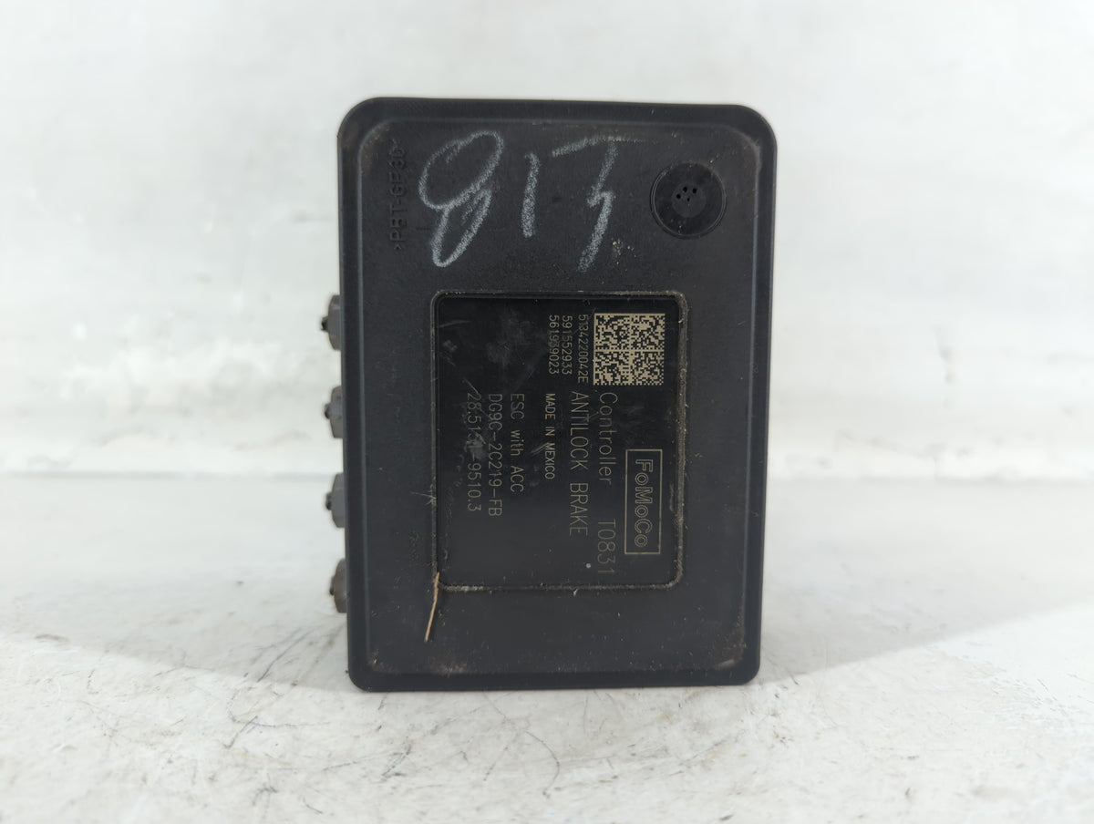 2013 Ford Fusion Anti-Lock Brake ABS Pump Module Actuator OEM P/N:DG9C-2C405-FB Fits OEM Used Auto Parts - Oemusedautoparts1