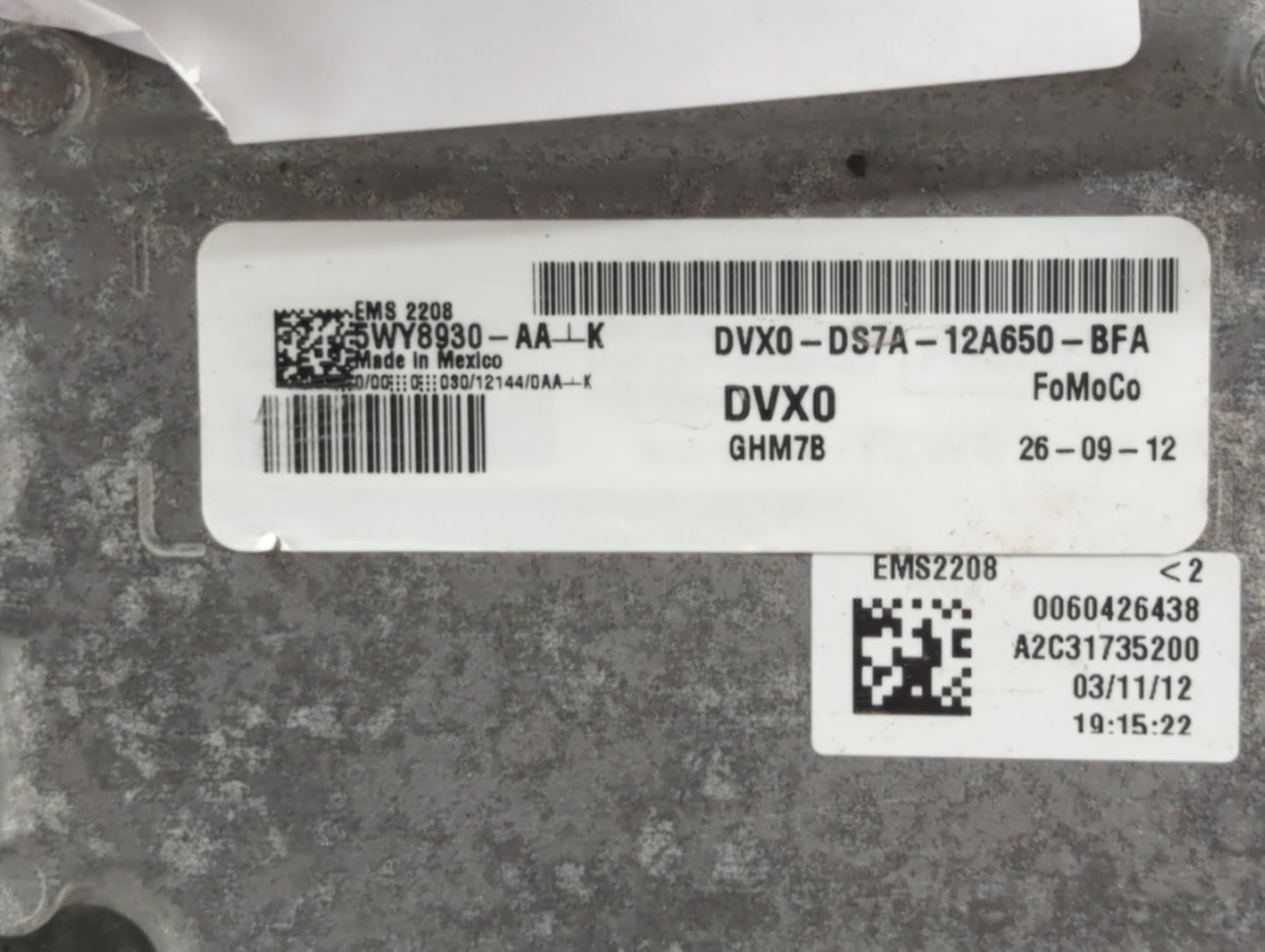 2013 Ford Fusion PCM Engine Control Computer ECU ECM PCU OEM P/N:DS7A-12A650-BFA DS7A-12A650-ATJ Fits OEM Used Auto Parts - 
