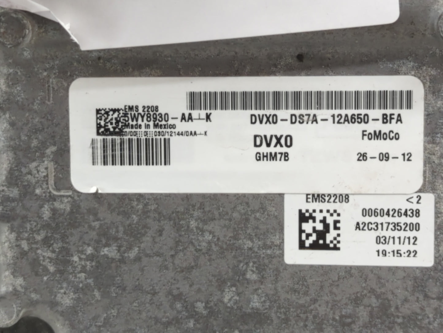 2013 Ford Fusion PCM Engine Control Computer ECU ECM PCU OEM P/N:DS7A-12A650-BFA DS7A-12A650-ATJ Fits OEM Used Auto Parts - 