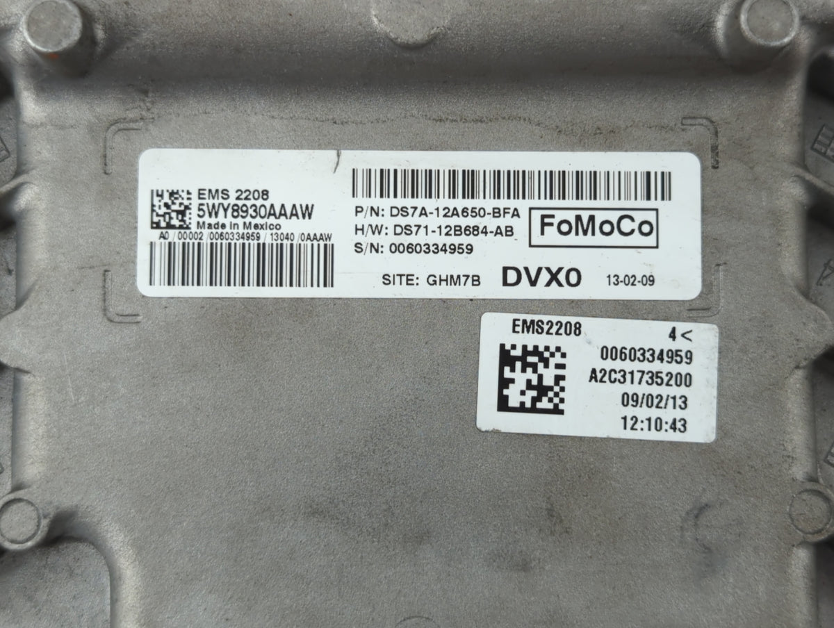 2013 Ford Fusion PCM Engine Control Computer ECU ECM PCU OEM P/N:DS7A-12A650-BFA DS7A-12A650-ATJ OEM Used Auto Parts - Oemus