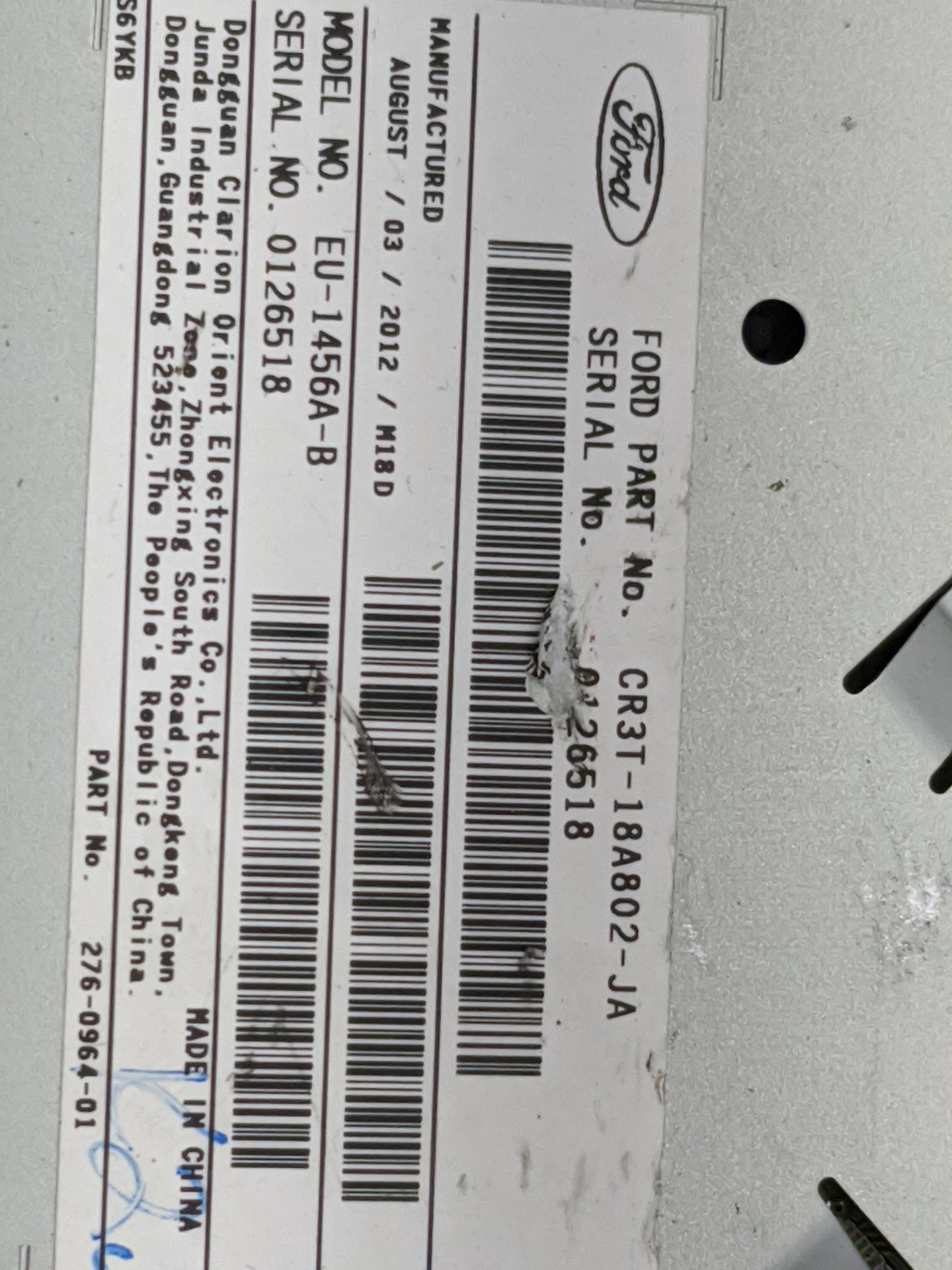 2011-2014 Ford Mustang Radio Control Panel 1475089 - Oemusedautoparts1.com