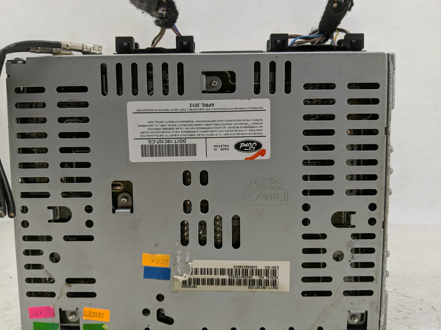 2013 Ford Taurus Radio AM FM Cd Player Receiver Replacement P/N:DG1T-19C107-CG Fits OEM Used Auto Parts - Oemusedautoparts1.