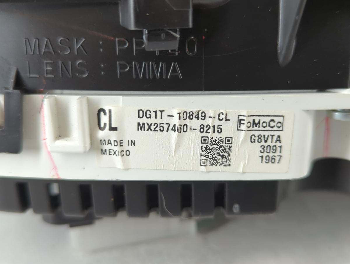 2013 Ford Taurus Instrument Cluster Speedometer Gauges P/N:DG1T-10849-CL Miles:62K Fits OEM Used Auto Parts - Oemusedautopar