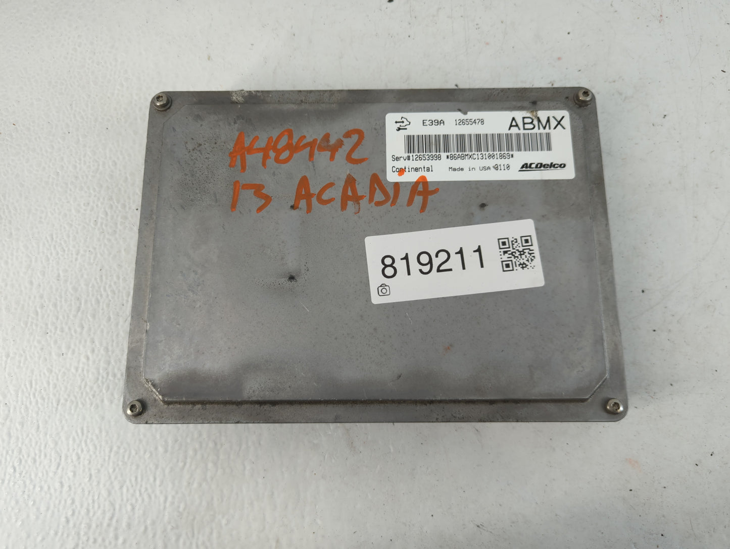 2013-2016 Gmc Acadia PCM Engine Control Computer ECU ECM PCU OEM P/N:12655478 Fits Fits 2013 2014 2015 2016 OEM Used Auto Pa